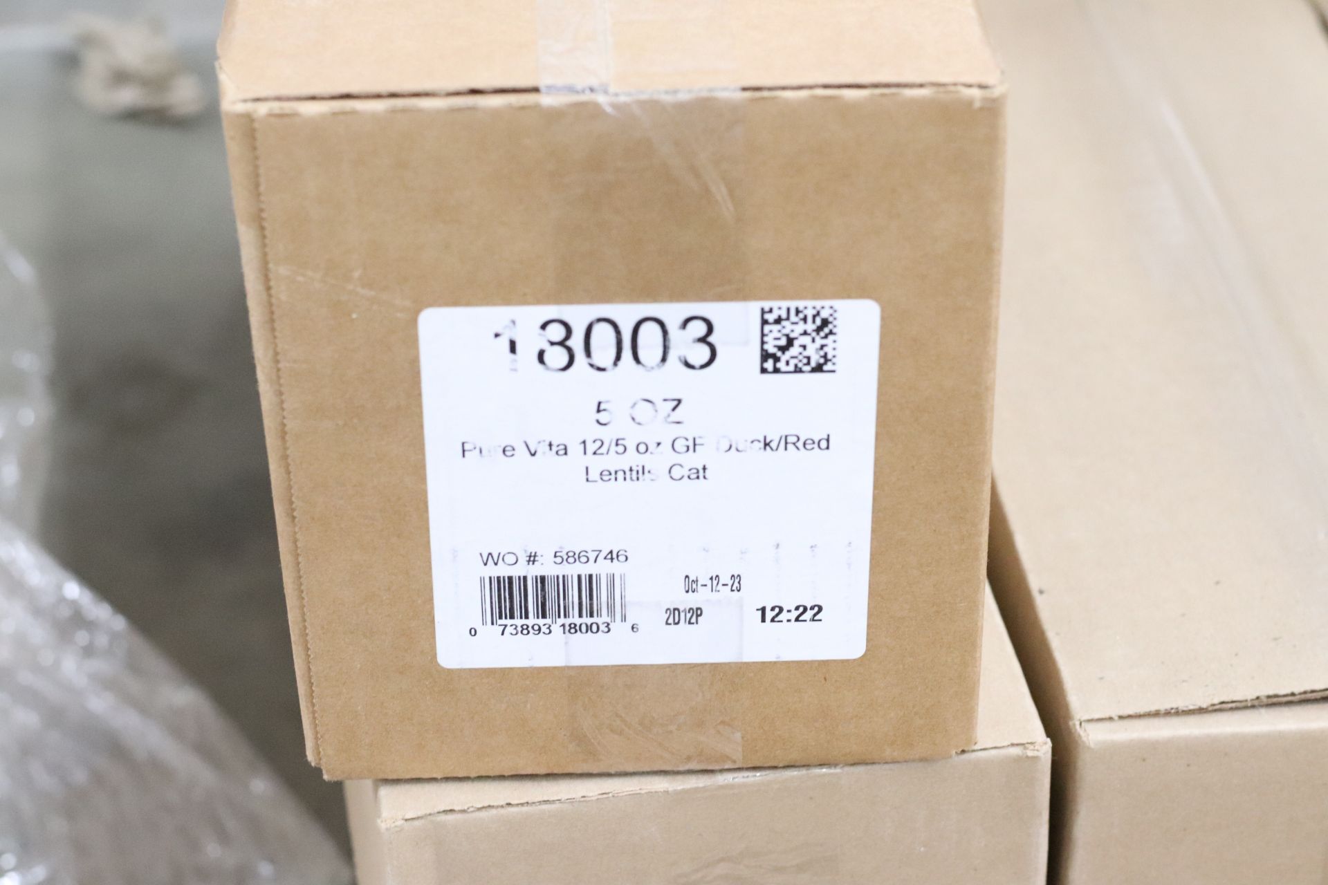 Nine boxes of PureVita cat food samples
