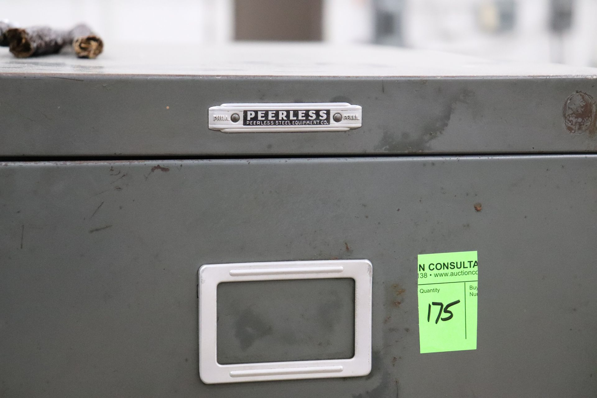 Peerless four-drawer metal filing cabinet - Bild 3 aus 3