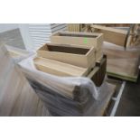 Display bins and wooden crate bases