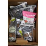 Ultra Paws durable dog boots, assorted sizes, pet collars, and small pet harnesses
