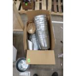 Approximately 15 galvanized buckets and 6 smaller sized buckets