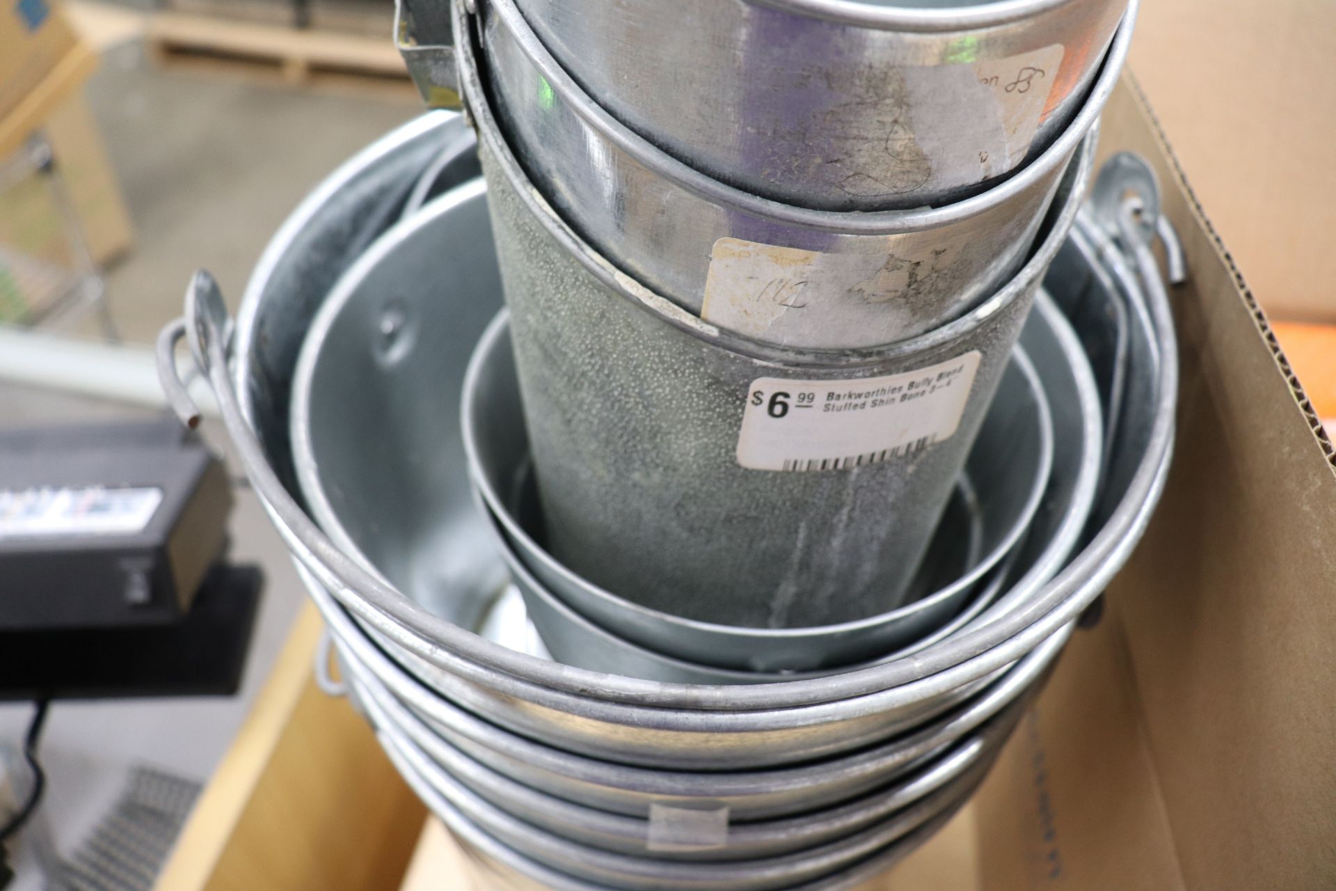 Galvanized steel buckets, various sizes - Image 2 of 2