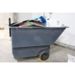 Rolling plastic dump cart