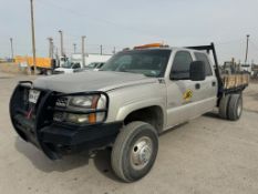 2005 Chevy 3500HD 4X2 Crew Cab Flatbed Truck