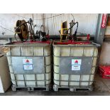 (2) IBC Tanks with Pumps and Hose Reel