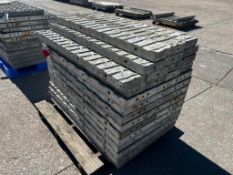 (10) 28" x 4', (2) 9" x 4, (8) 7" x 4', (2) 6" x 4' Durand Aluminum Concrete Forms