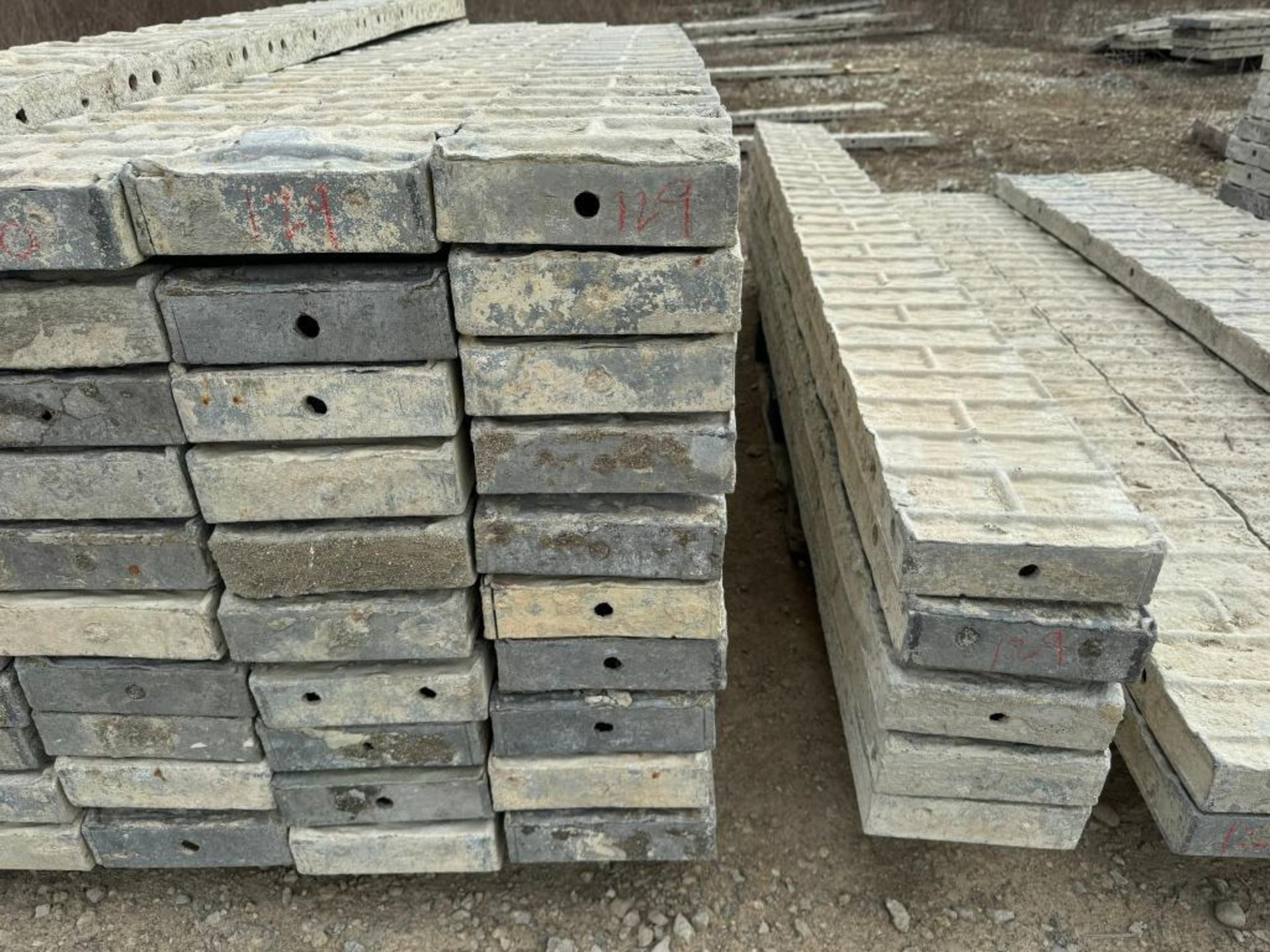 (25) 8" x 8' Textured Brick Aluminum Concrete Forms - Image 2 of 4