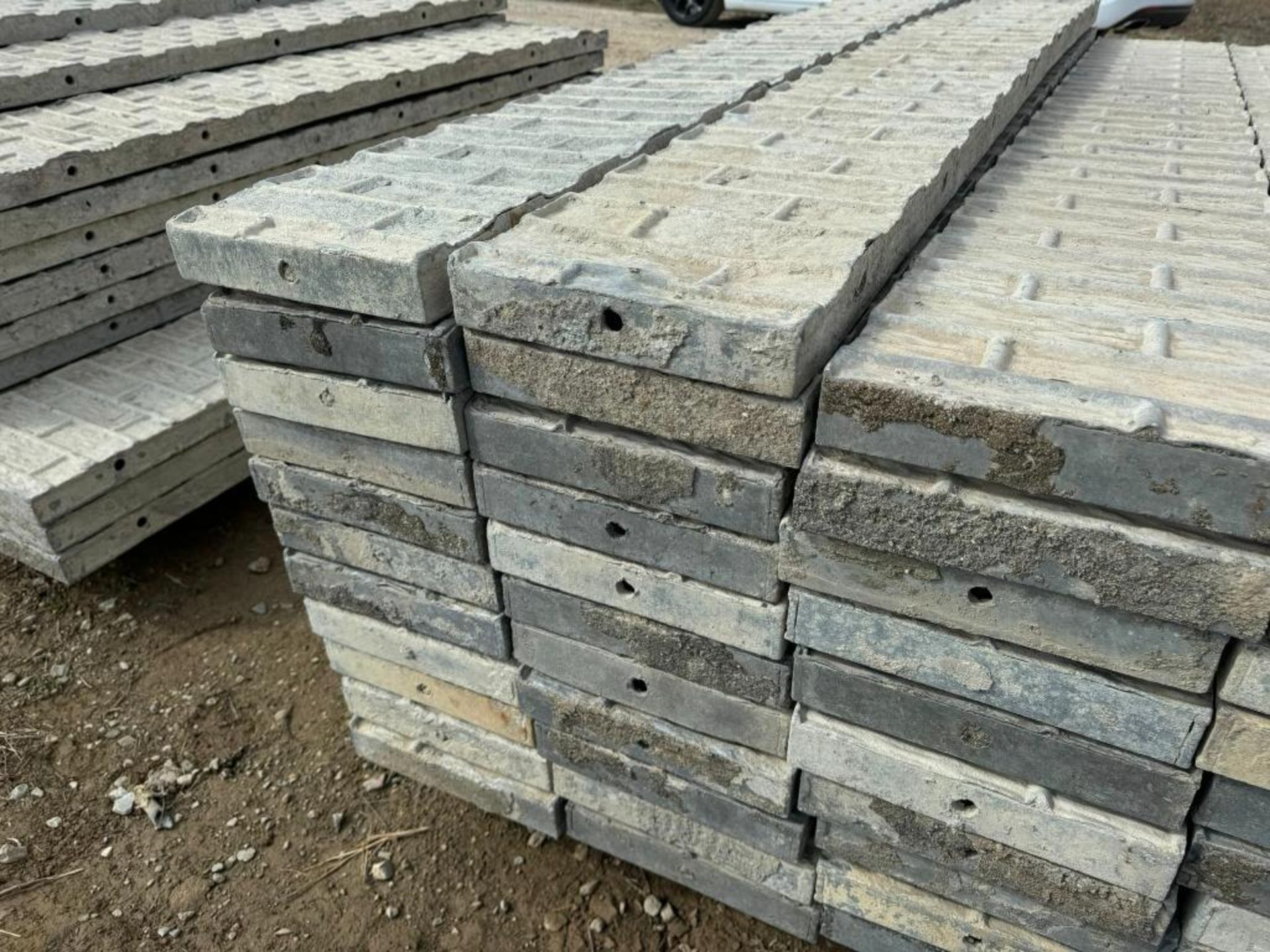 (22) 12" x 8' Textured Brick Aluminum Concrete Forms - Image 3 of 5