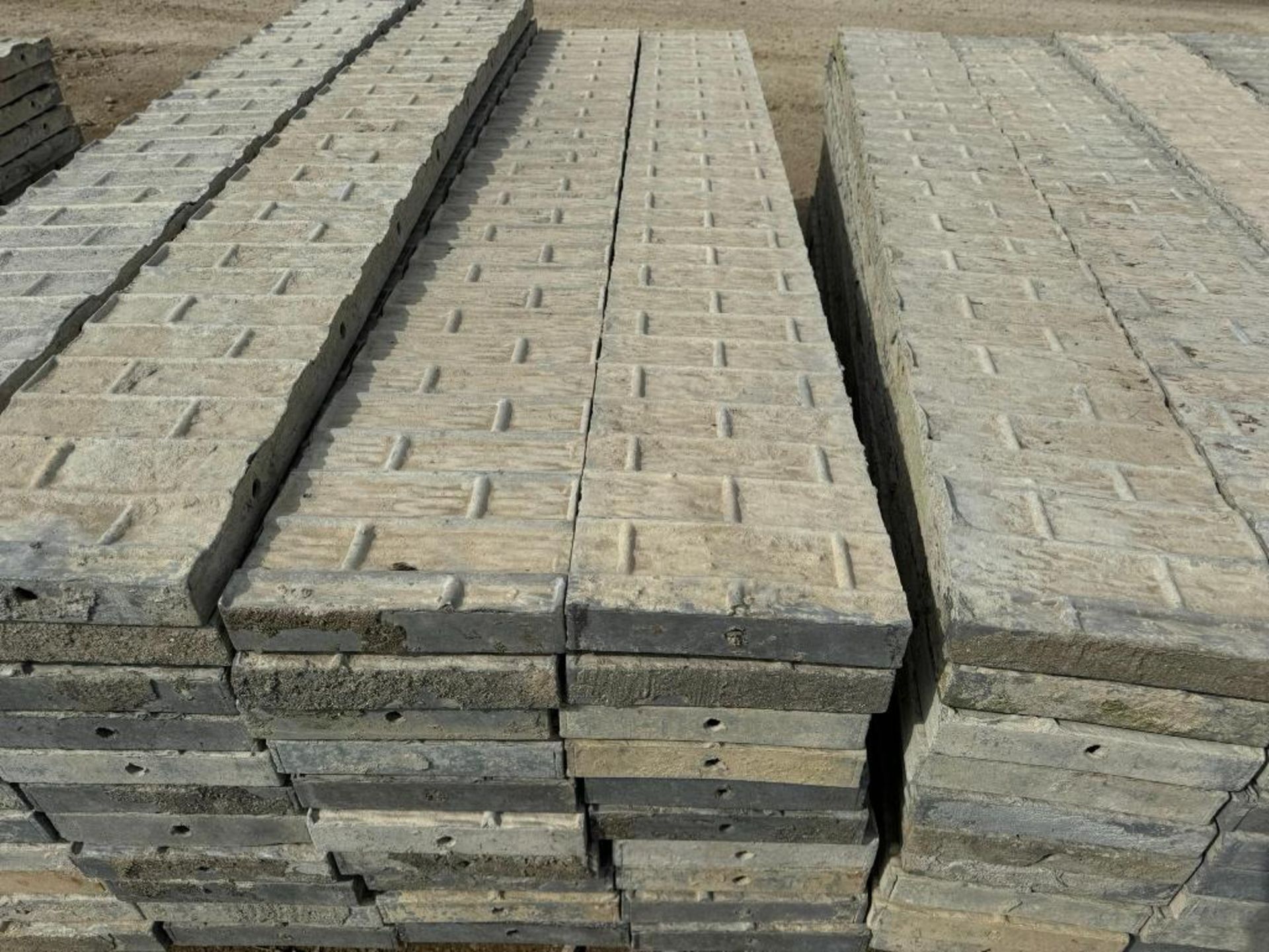 (20) 12" x 8' Textured Brick Aluminum Concrete Forms - Image 4 of 4