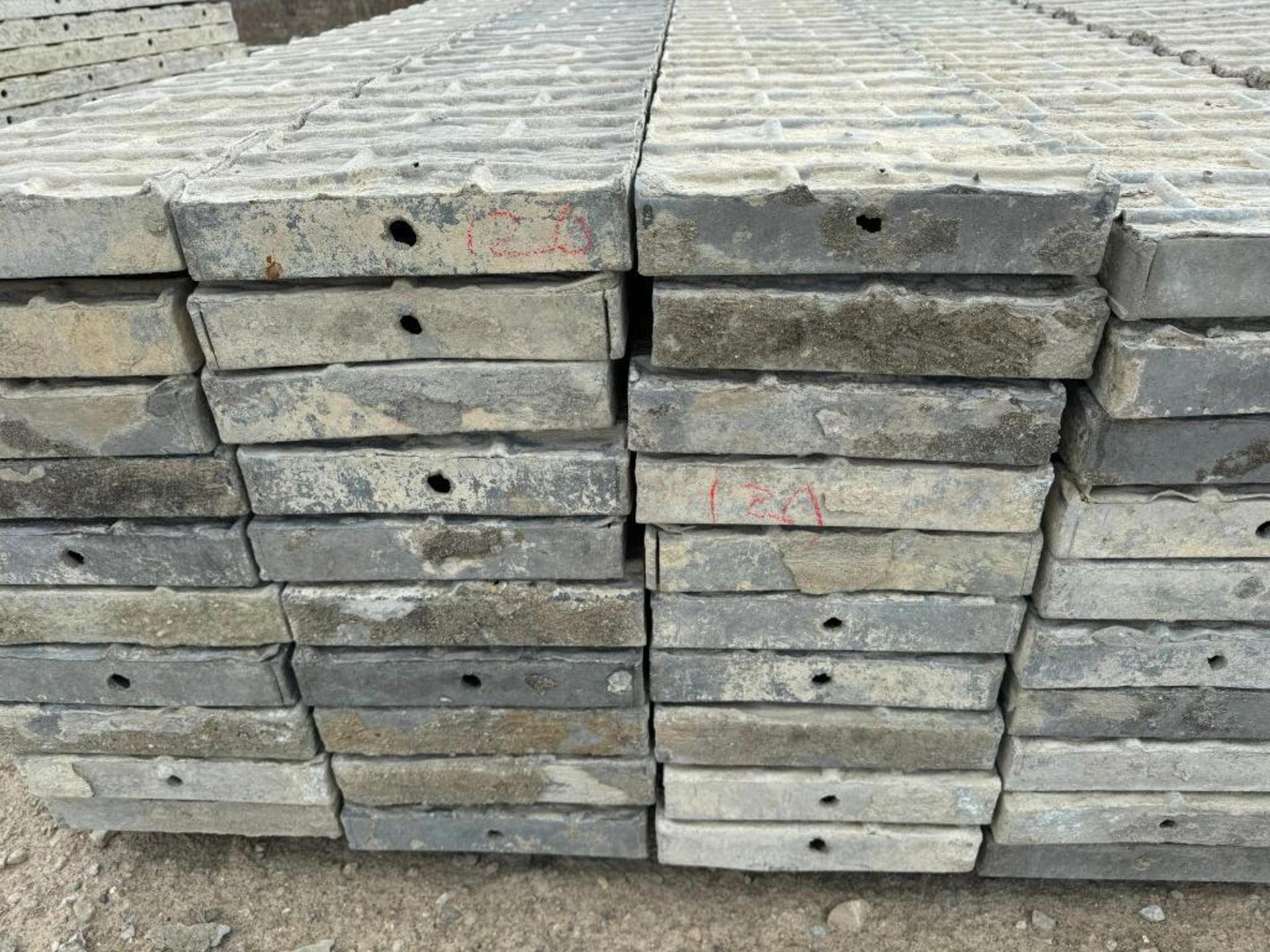 (20) 12" x 8' Textured Brick Aluminum Concrete Forms