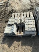 (4) 6" x 6" x 1' Hinge, (10) 4" x 6" x 1 ISC Textured Brick Aluminum Concrete Forms