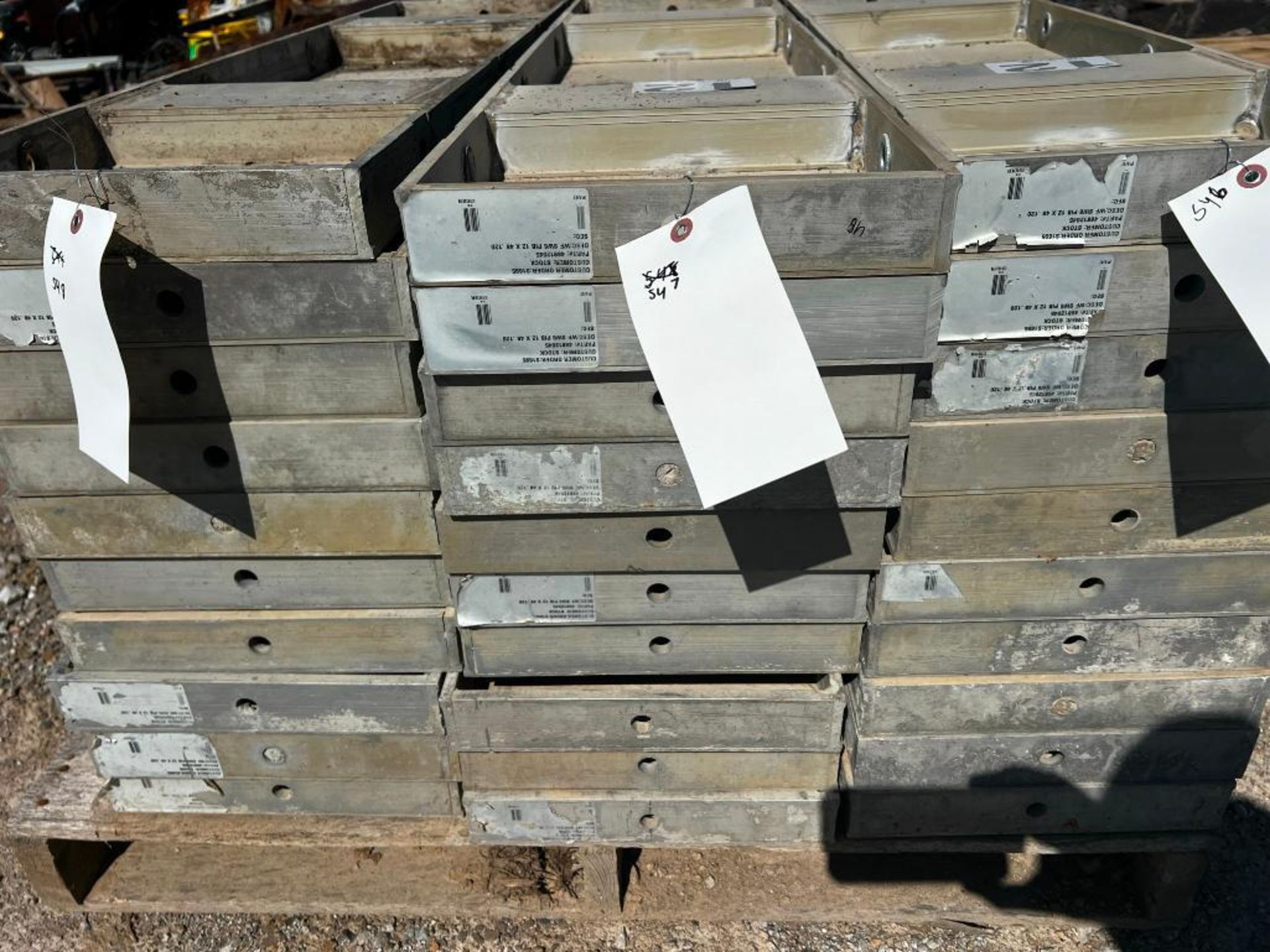 (10) 12" x 4' Western Smooth Aluminum Concrete Forms