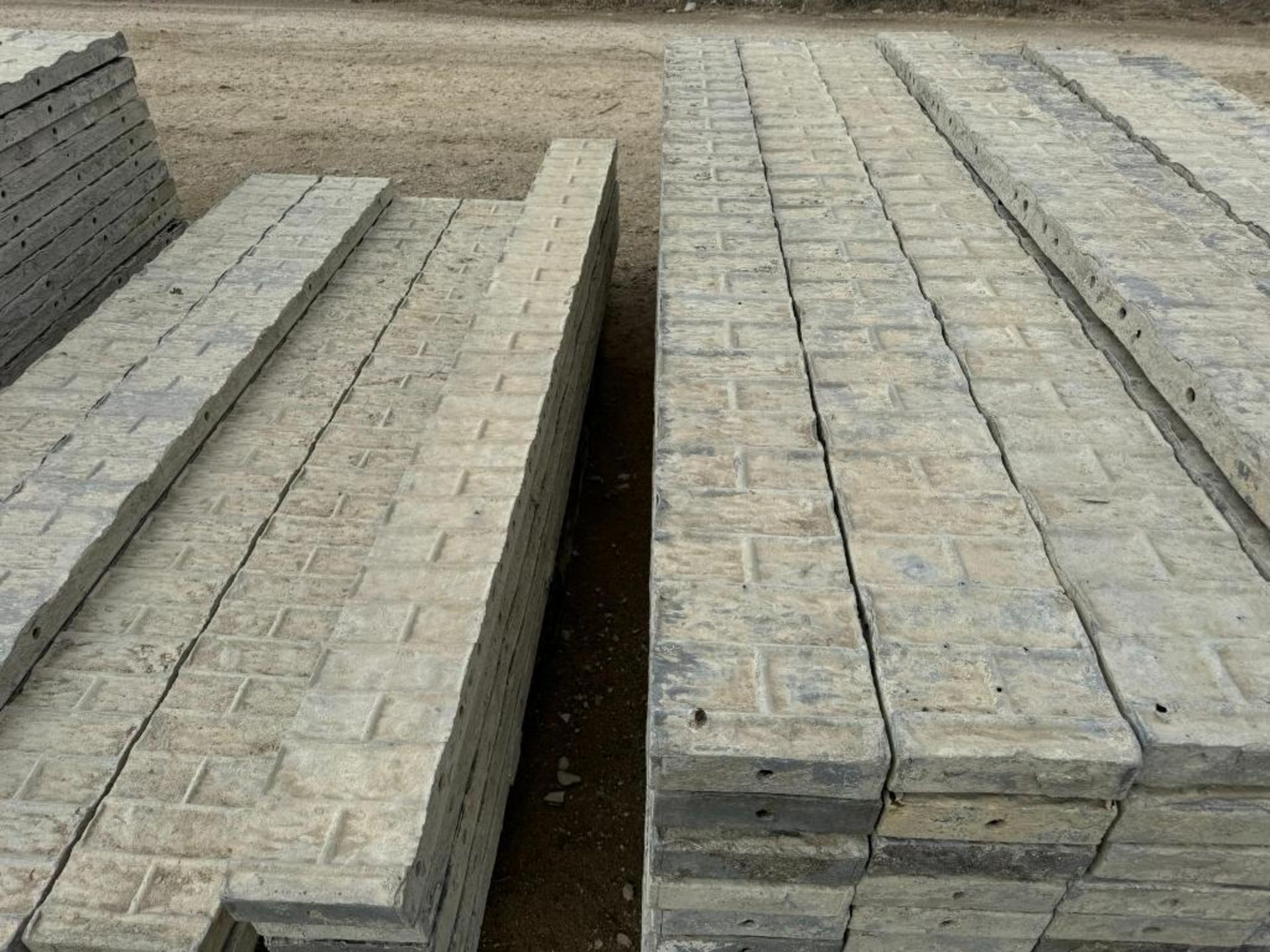 (25) 8" x 8' Textured Brick Aluminum Concrete Forms - Image 4 of 4
