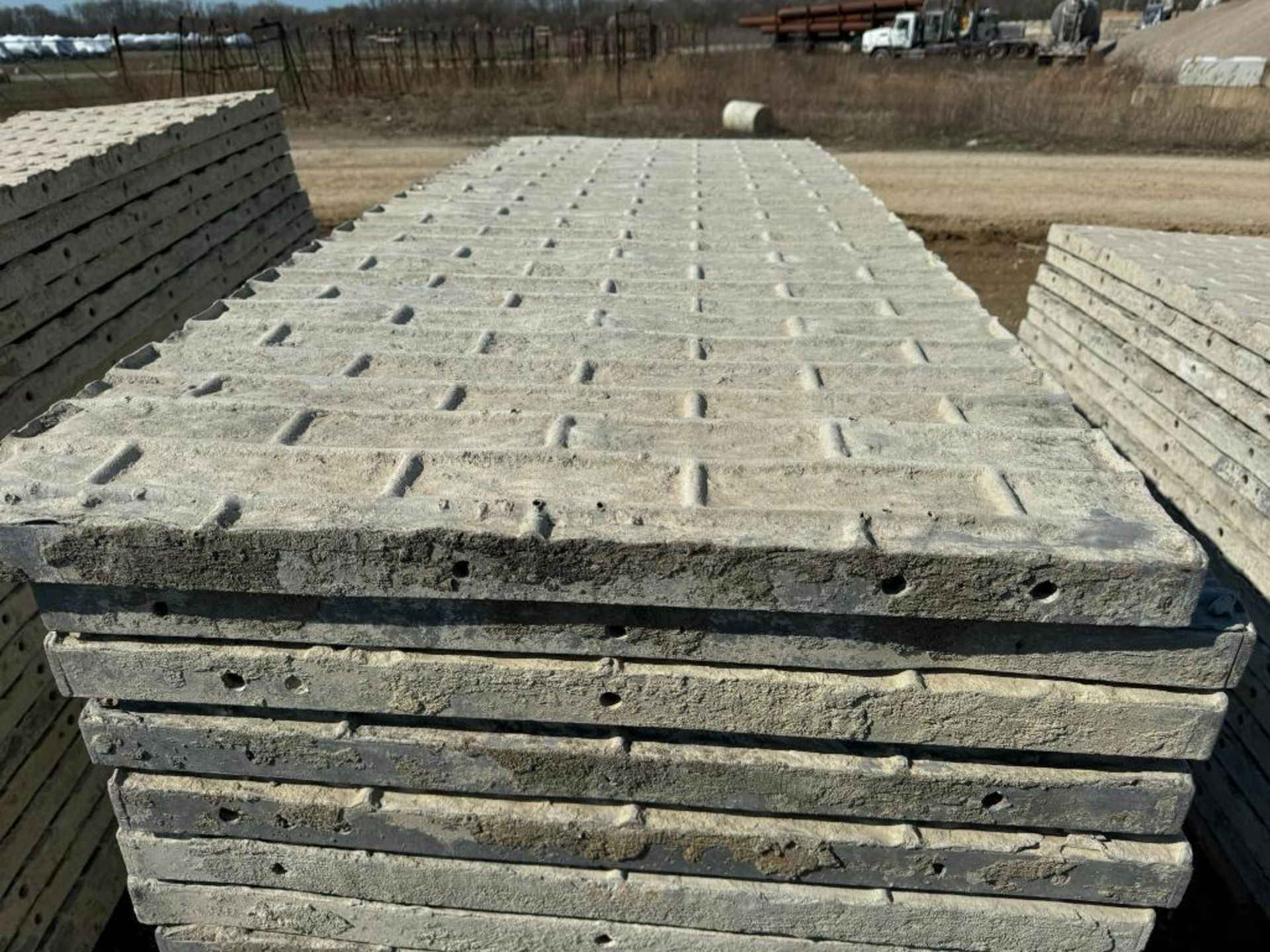 (19) 36" x 8' Textured Brick Aluminum Concrete Forms - Image 5 of 5