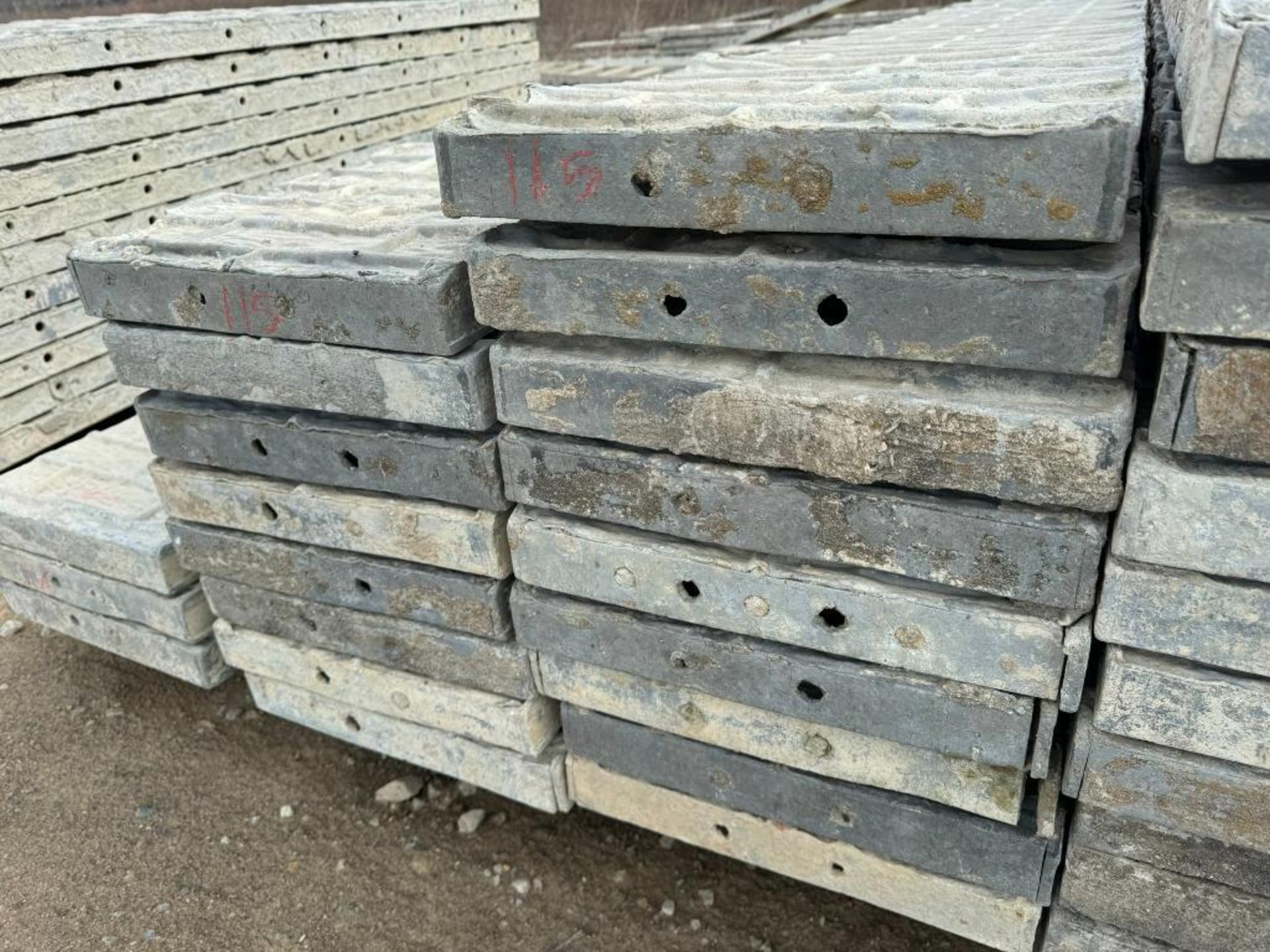 (17) 16" x 8' Textured Brick Aluminum Concrete Forms