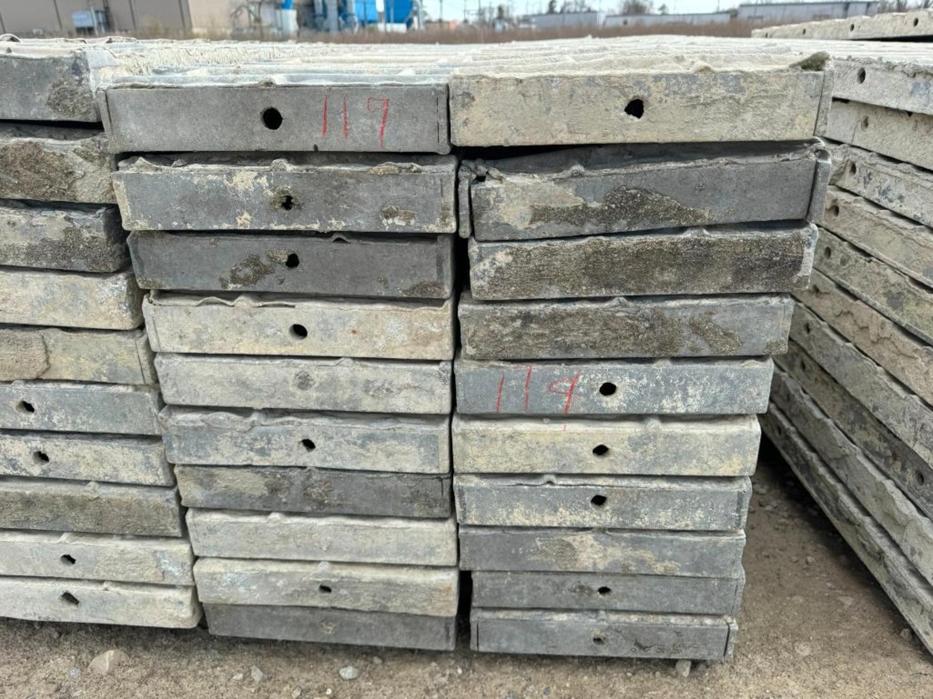 (20) 12" x 8' Textured Brick Aluminum Concrete Forms - Image 2 of 4