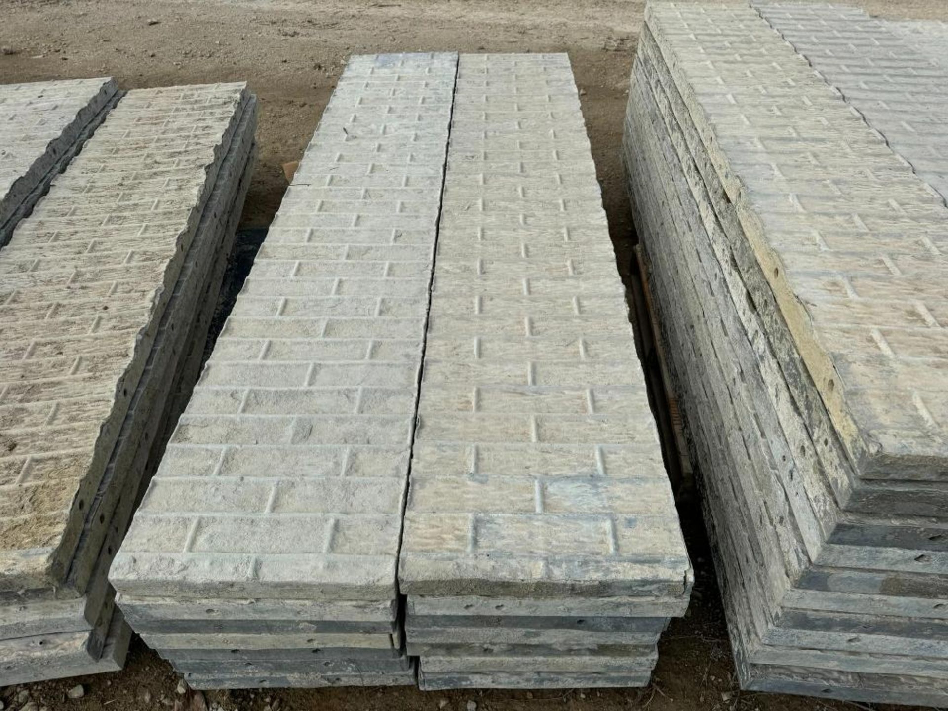 (14) 18" x 8' Textured Brick Aluminum Concrete Forms - Image 5 of 5