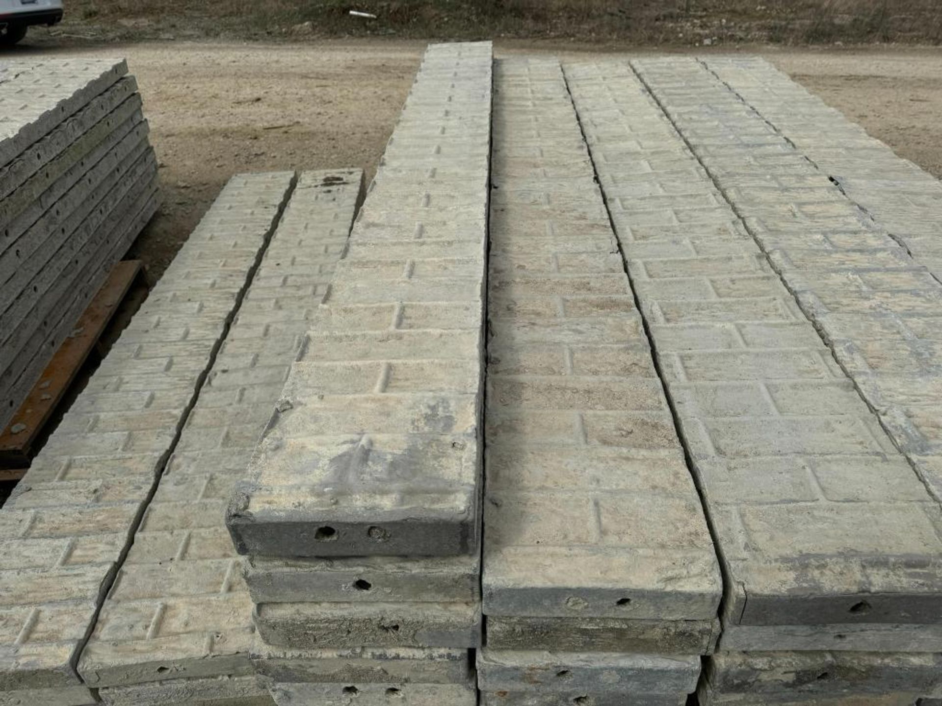 (21) 10" x 8' Textured Brick Aluminum Concrete Forms - Image 5 of 5