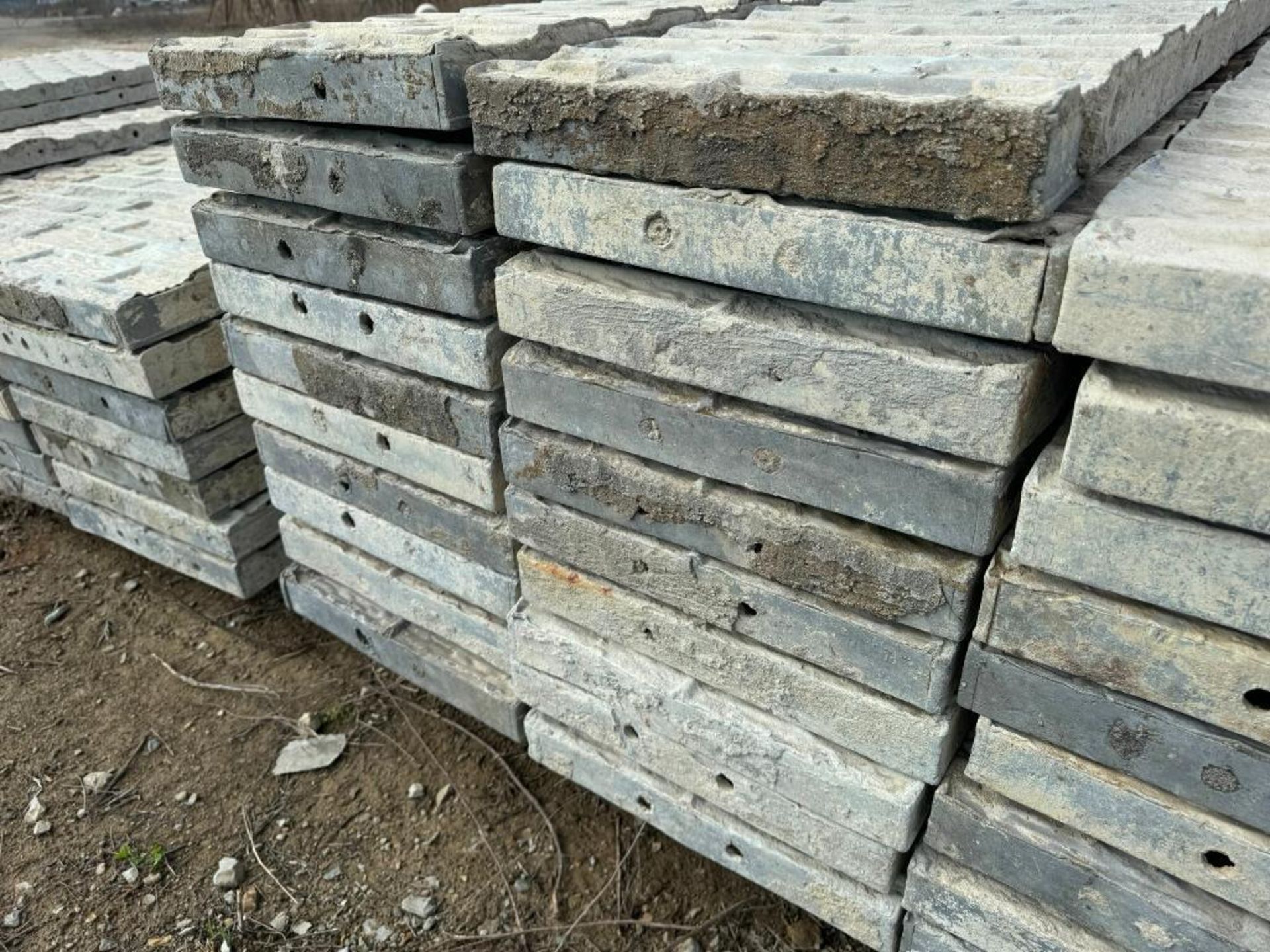 (20) 16" x 8' Textured Brick Aluminum Concrete Forms - Image 3 of 5