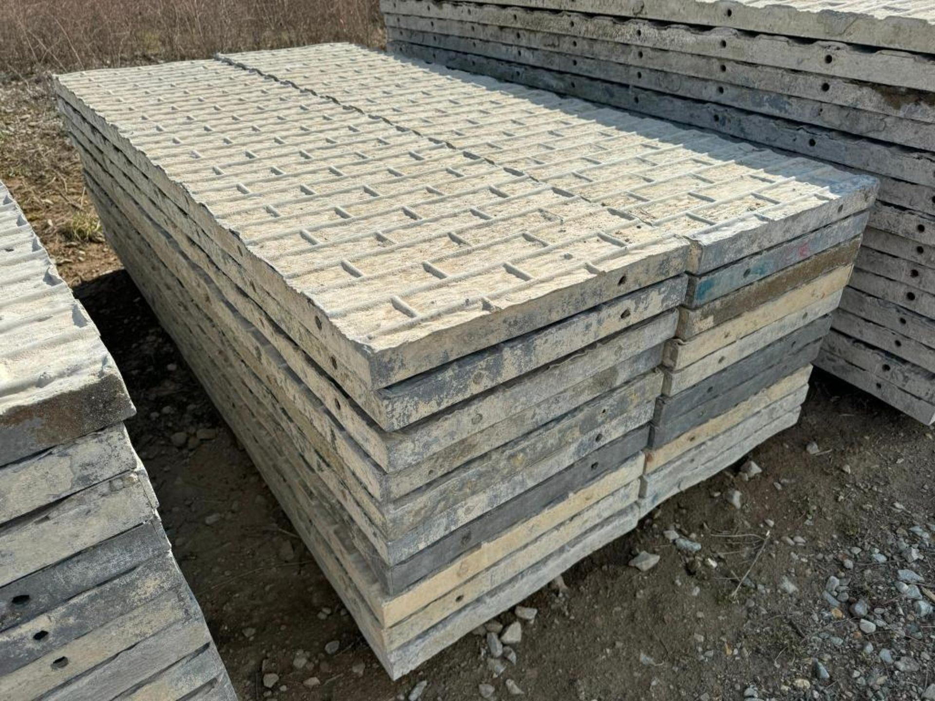 (20) 24" x 8' Textured Brick Aluminum Concrete Forms - Image 2 of 5