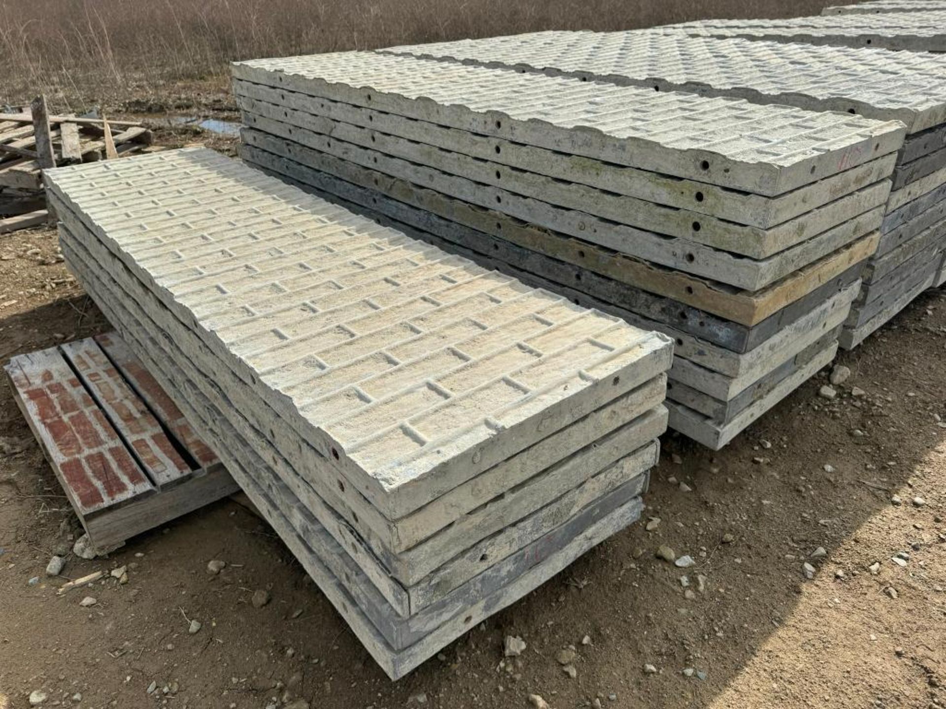 (16) 24" x 8' Textured Brick Aluminum Concrete Forms - Image 2 of 5