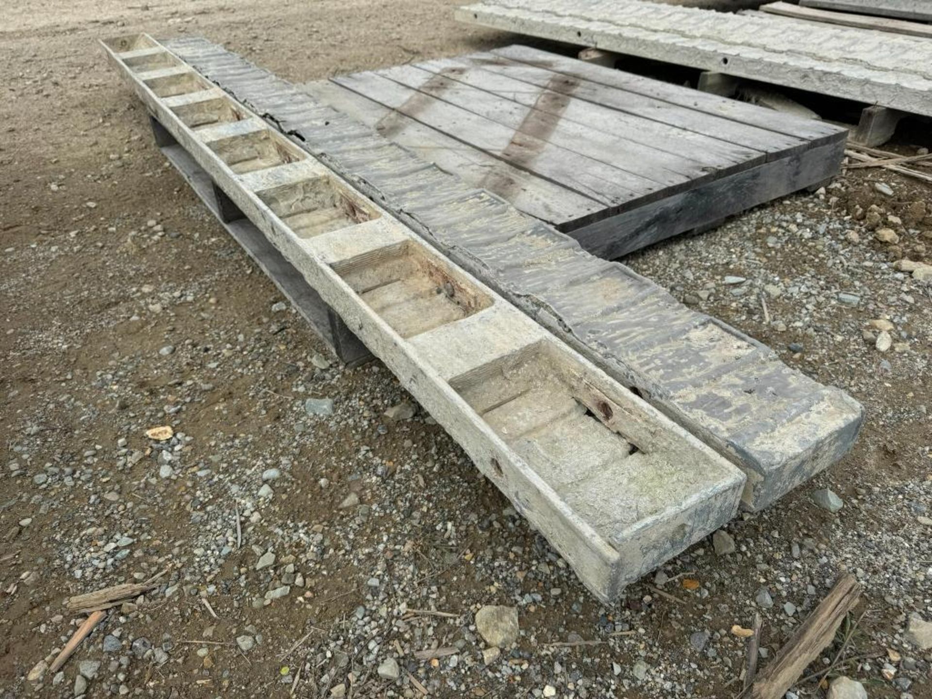 (2) 6" x 8' Textured Brick Aluminum Concrete Forms - Image 3 of 4