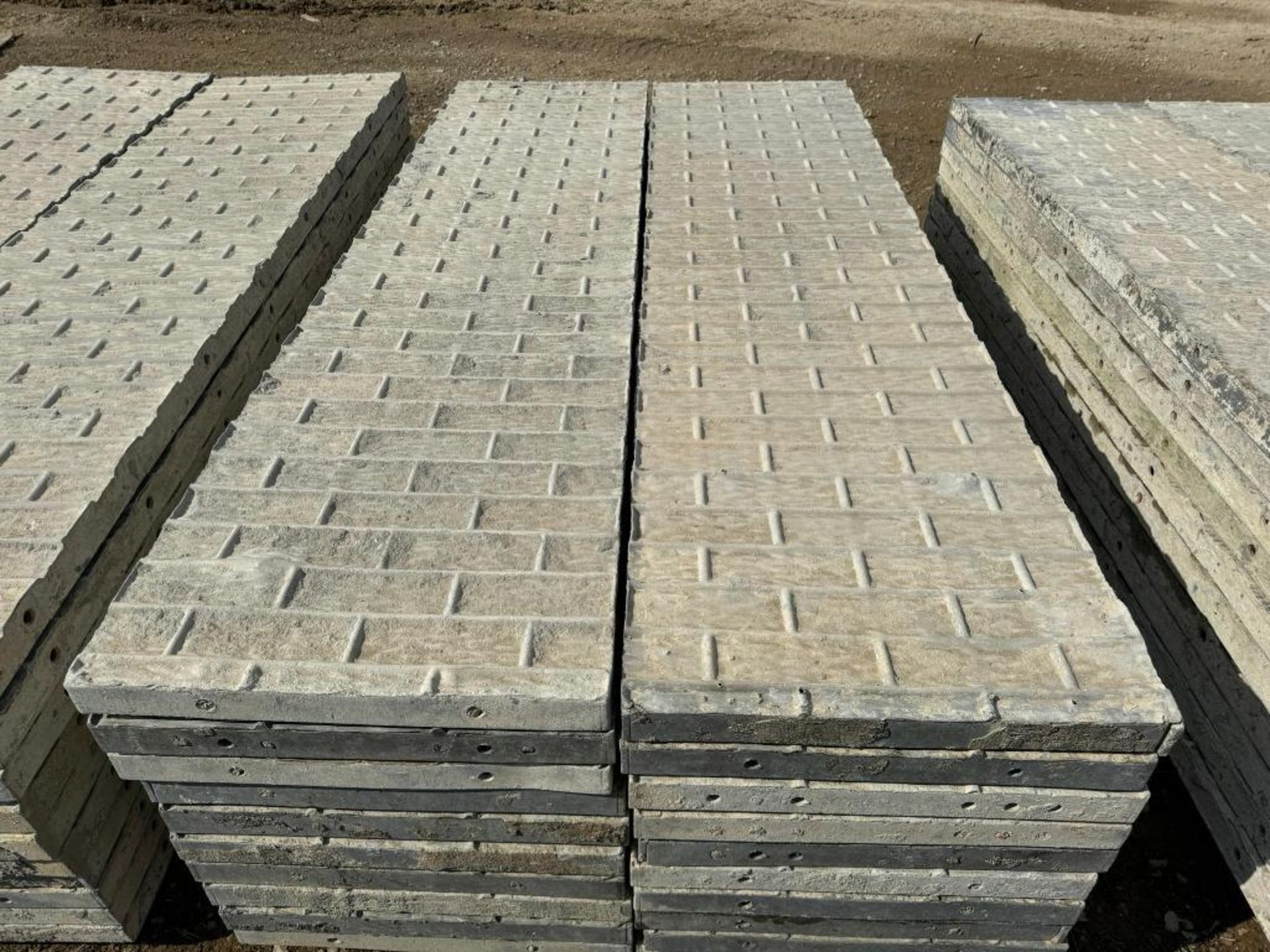 (20) 24" x 8' Textured Brick Aluminum Concrete Forms - Image 5 of 5