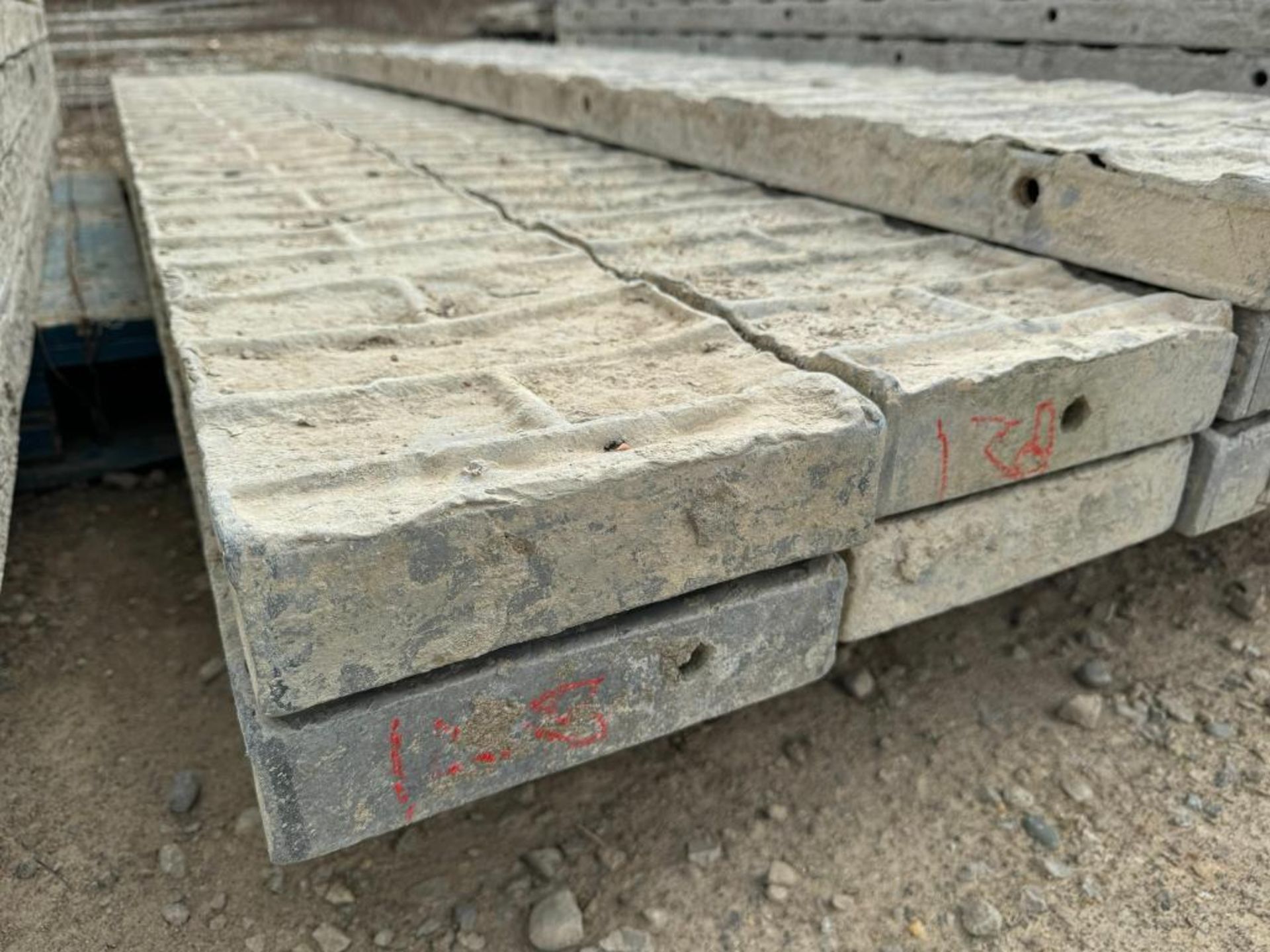 (4) 9" x 8' Textured Brick Aluminum Concrete Forms