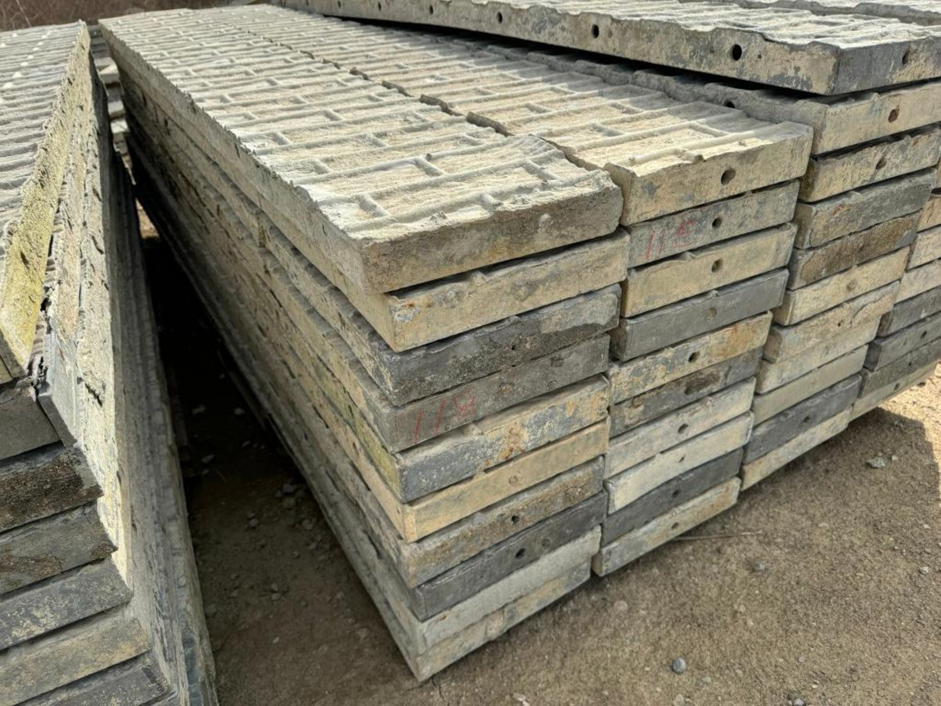 (20) 12" x 8' Textured Brick Aluminum Concrete Forms