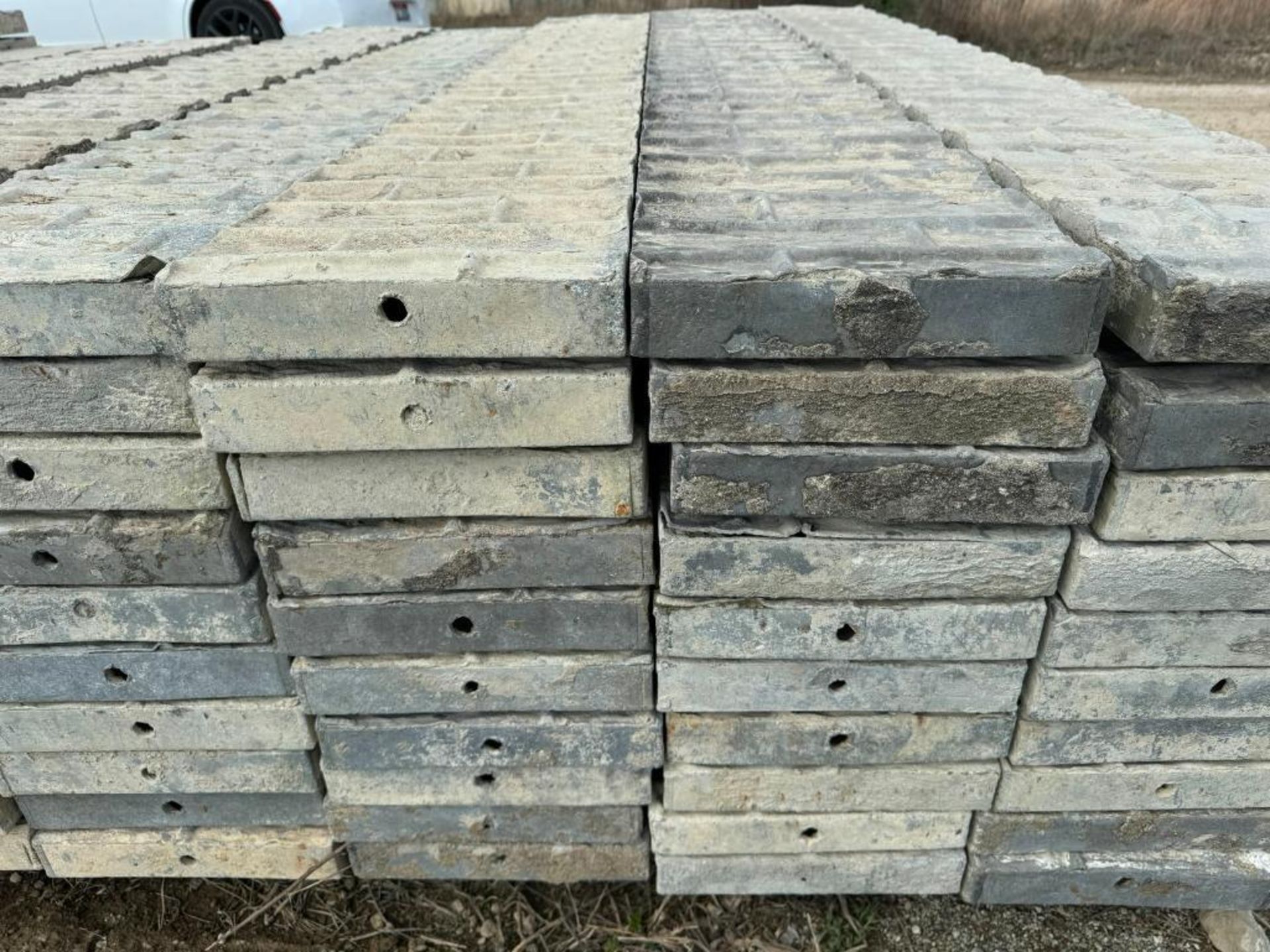 (20) 12" x 8' Textured Brick Aluminum Concrete Forms - Image 2 of 3