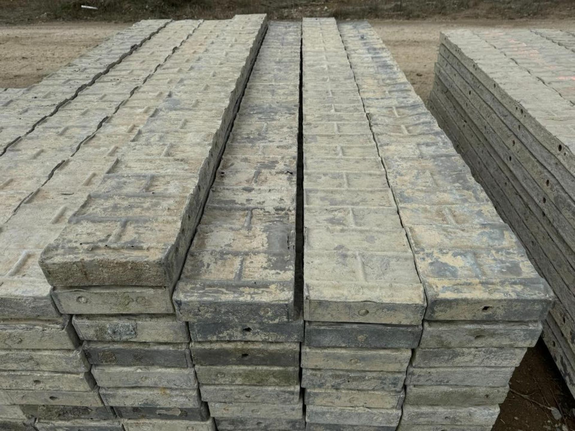 (20) 8" x 8' Textured Brick Aluminum Concrete Forms - Image 4 of 4