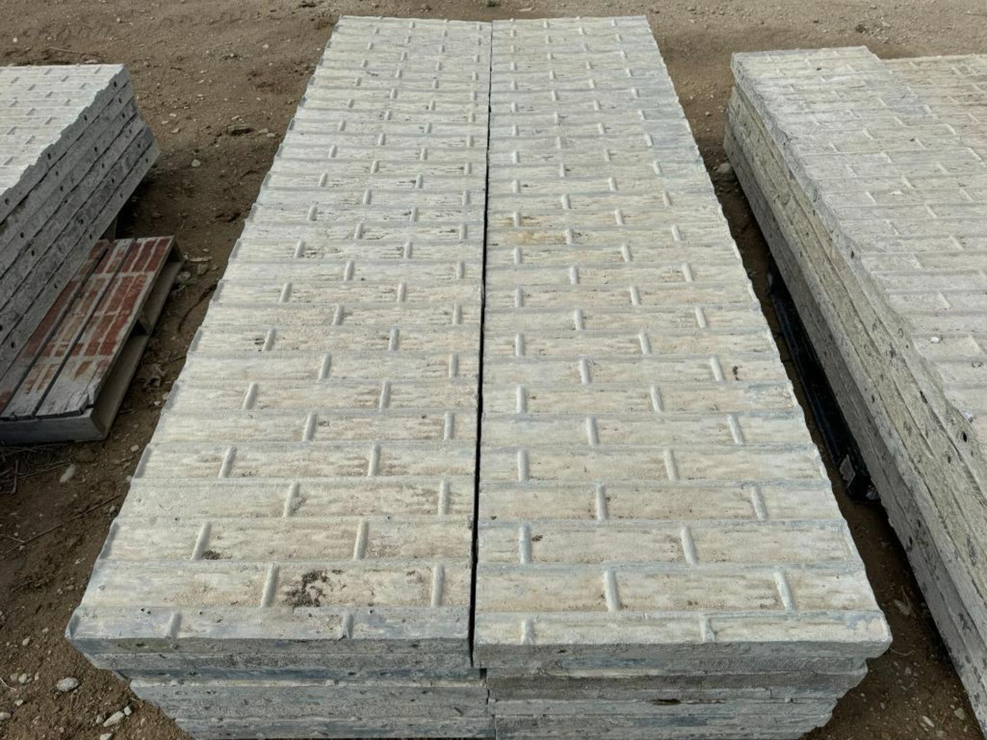 (16) 23" x 8' Textured Brick Aluminum Concrete Forms - Image 5 of 5