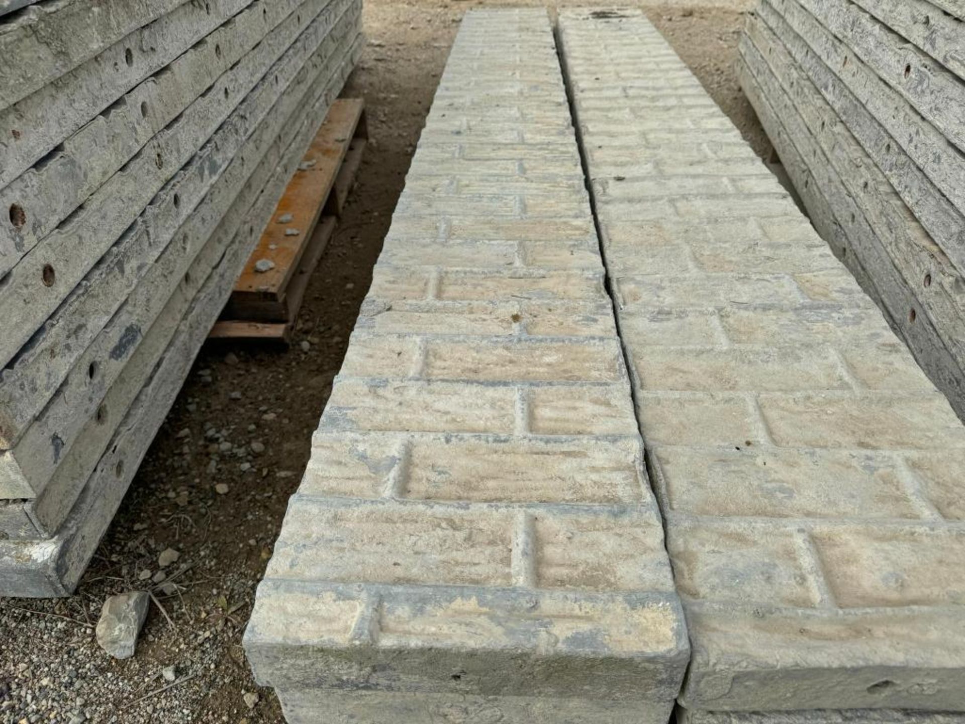 (3) 11" x 8' Textured Brick Aluminum Concrete Forms - Image 4 of 4