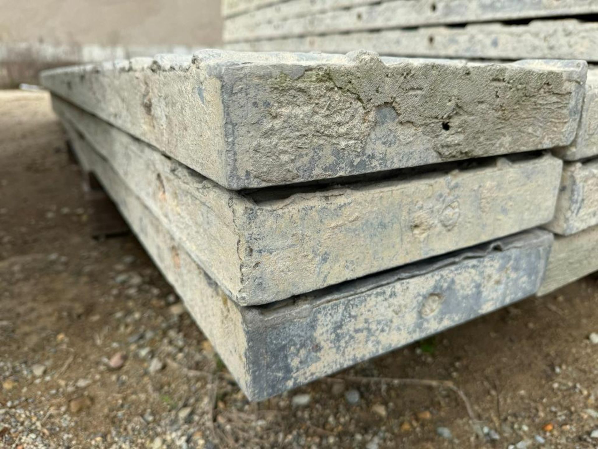 (3) 11" x 8' Textured Brick Aluminum Concrete Forms - Image 3 of 4