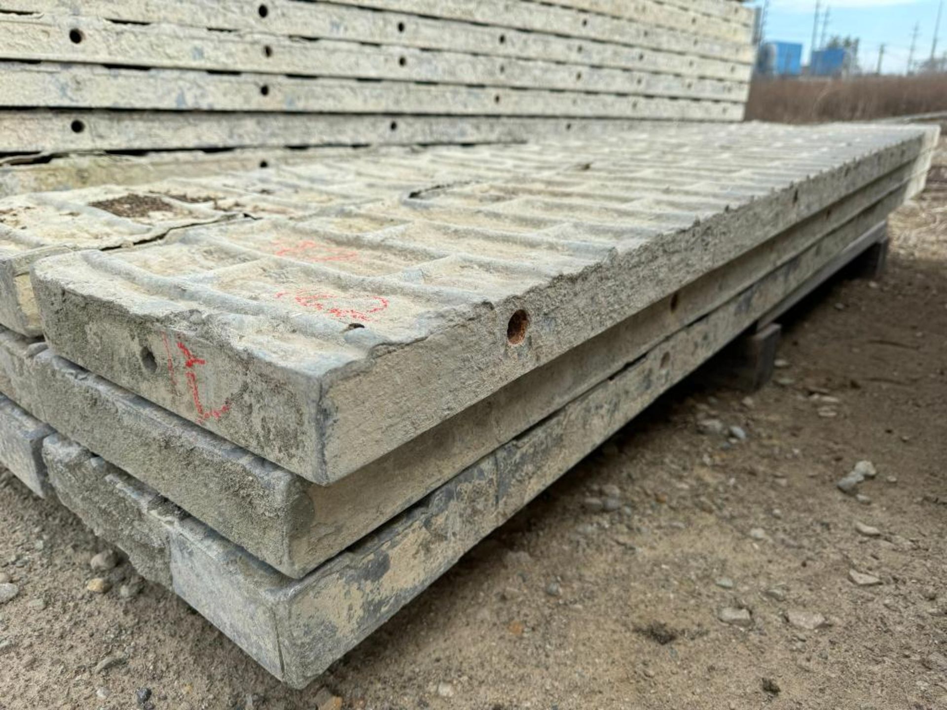 (3) 11" x 8' Textured Brick Aluminum Concrete Forms