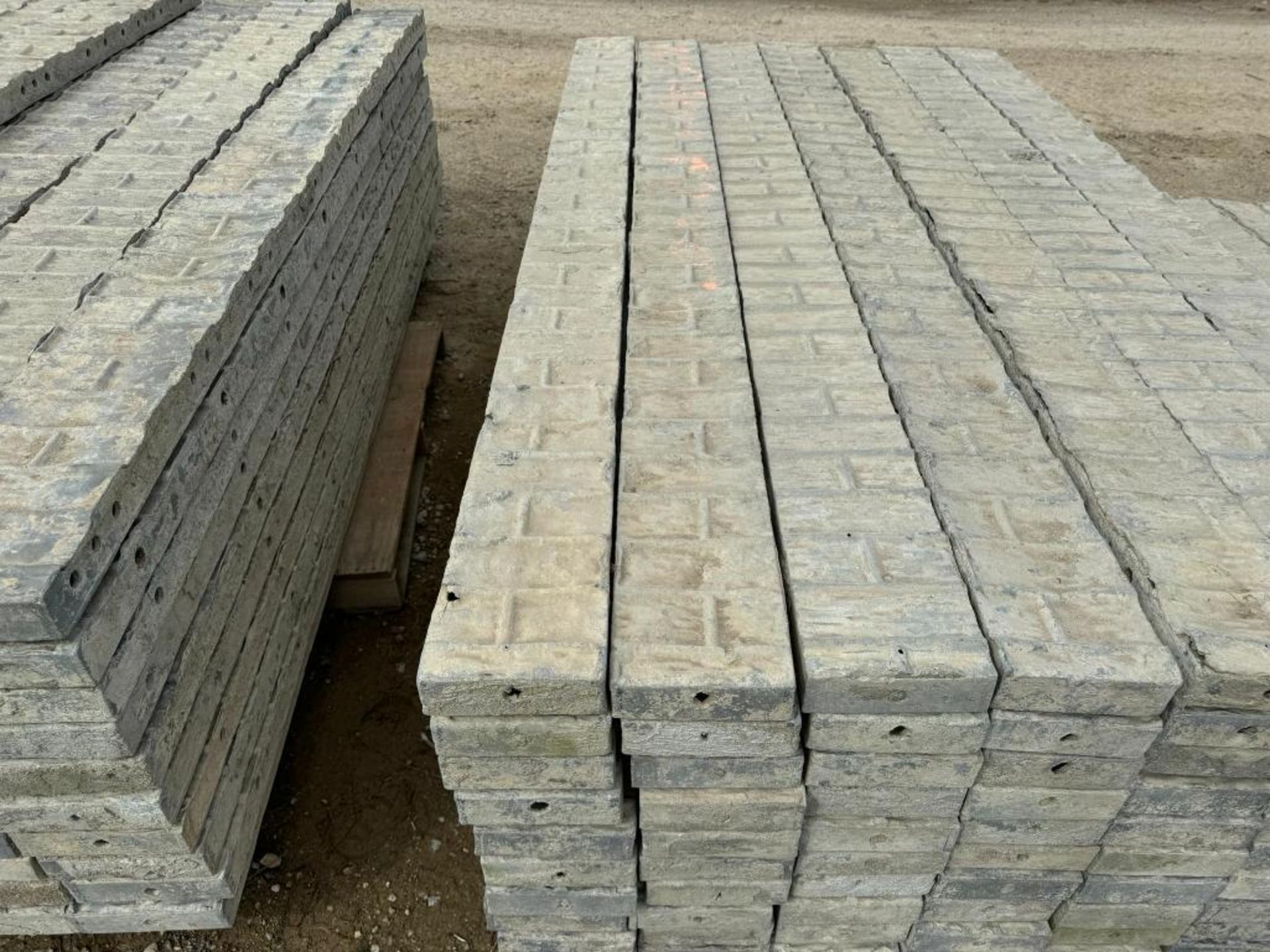 (20) 7" x 8' Textured Brick Aluminum Concrete Forms - Image 4 of 4