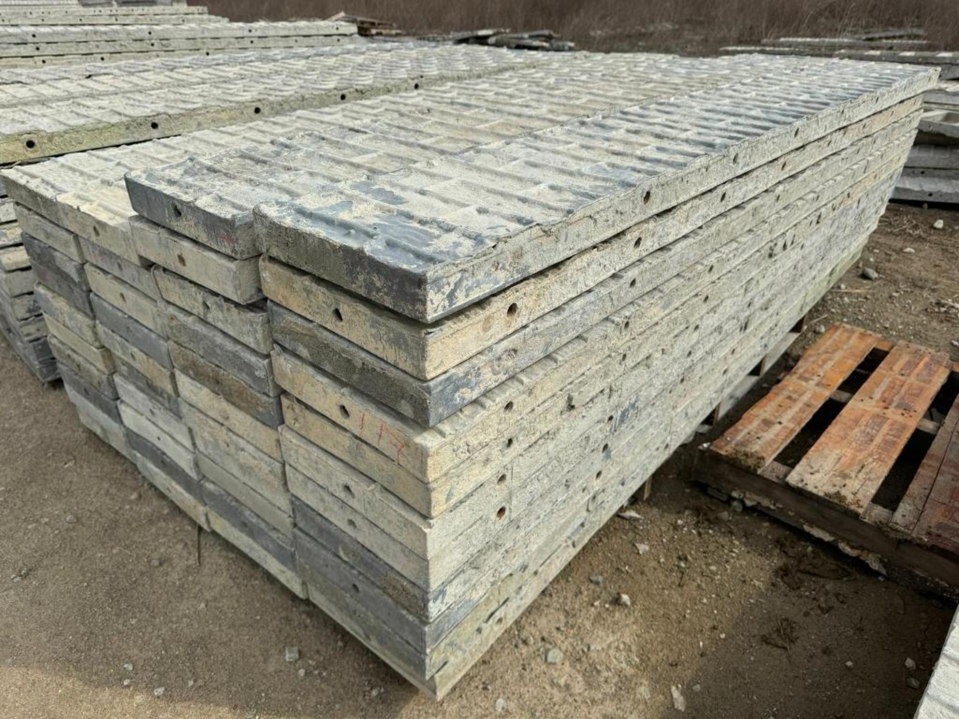 (22) 12" x 8' Textured Brick Aluminum Concrete Forms