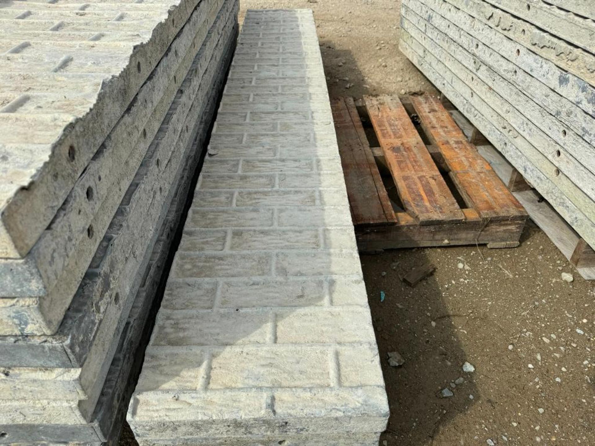 (3) 15" x 8' Textured Brick Aluminum Concrete Forms - Image 3 of 3