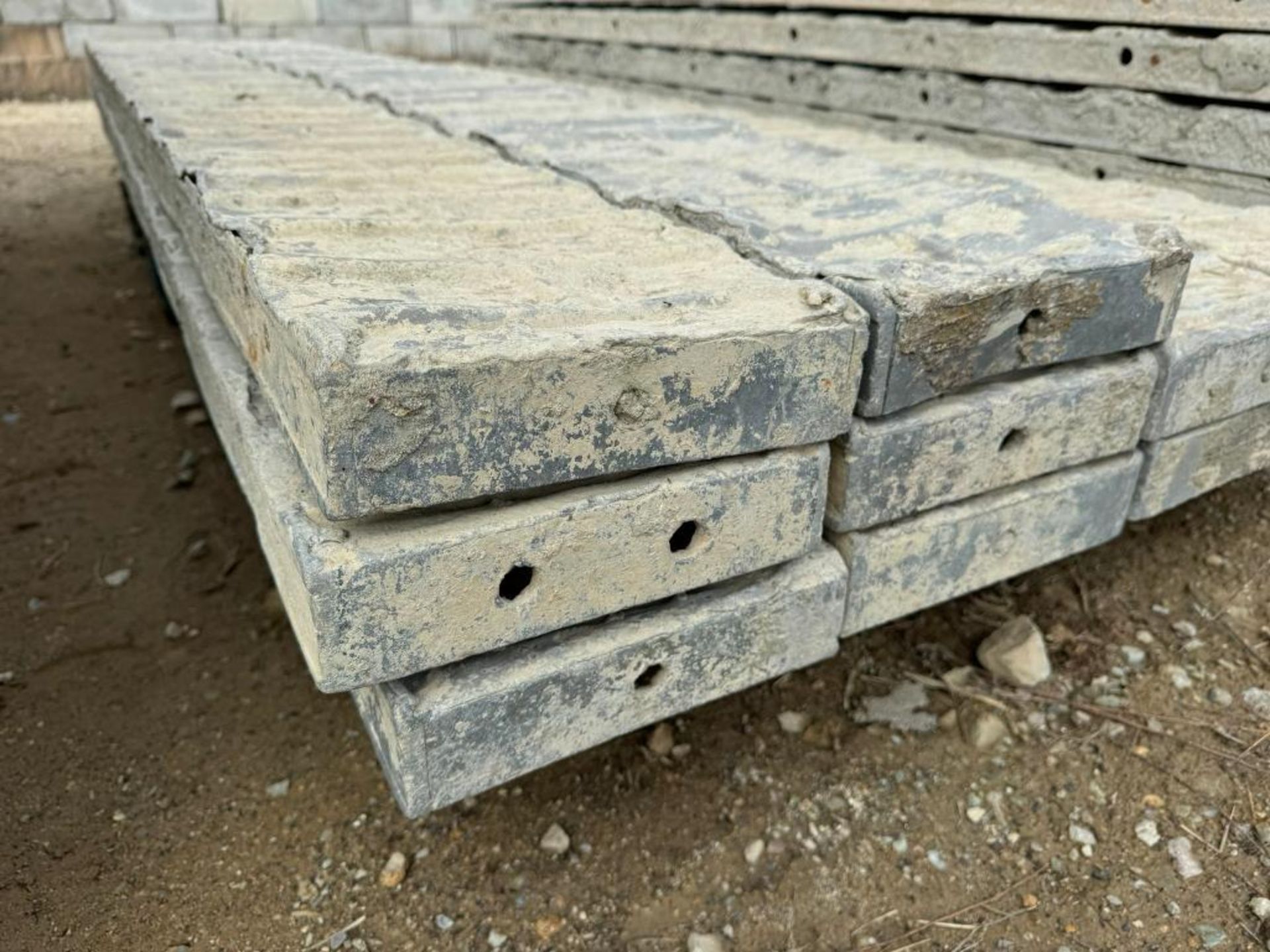 (6) 9" x 8' Textured Brick Aluminum Concrete Forms - Image 3 of 4