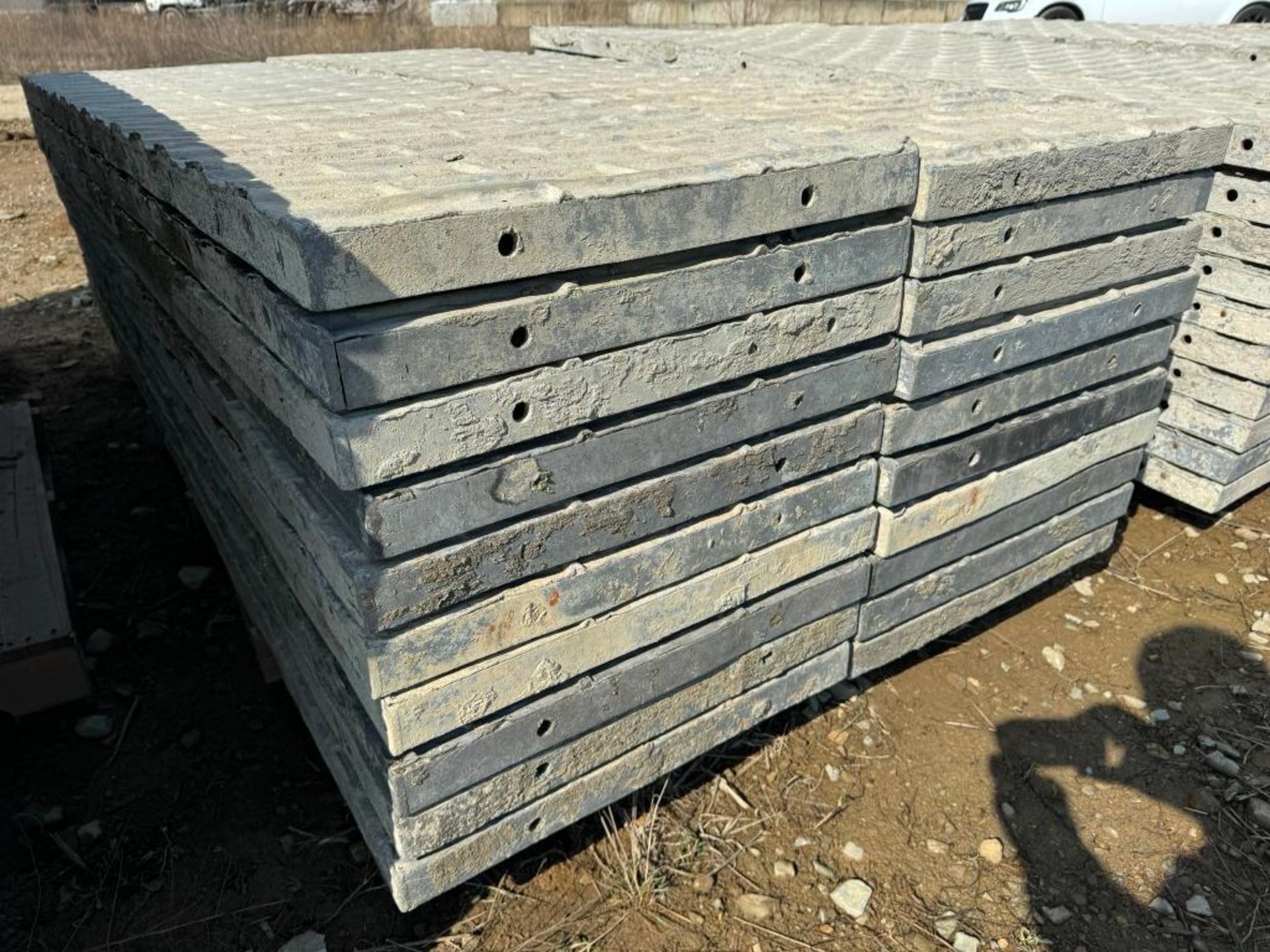 (20) 24" x 8' Textured Brick Aluminum Concrete Forms - Image 4 of 5