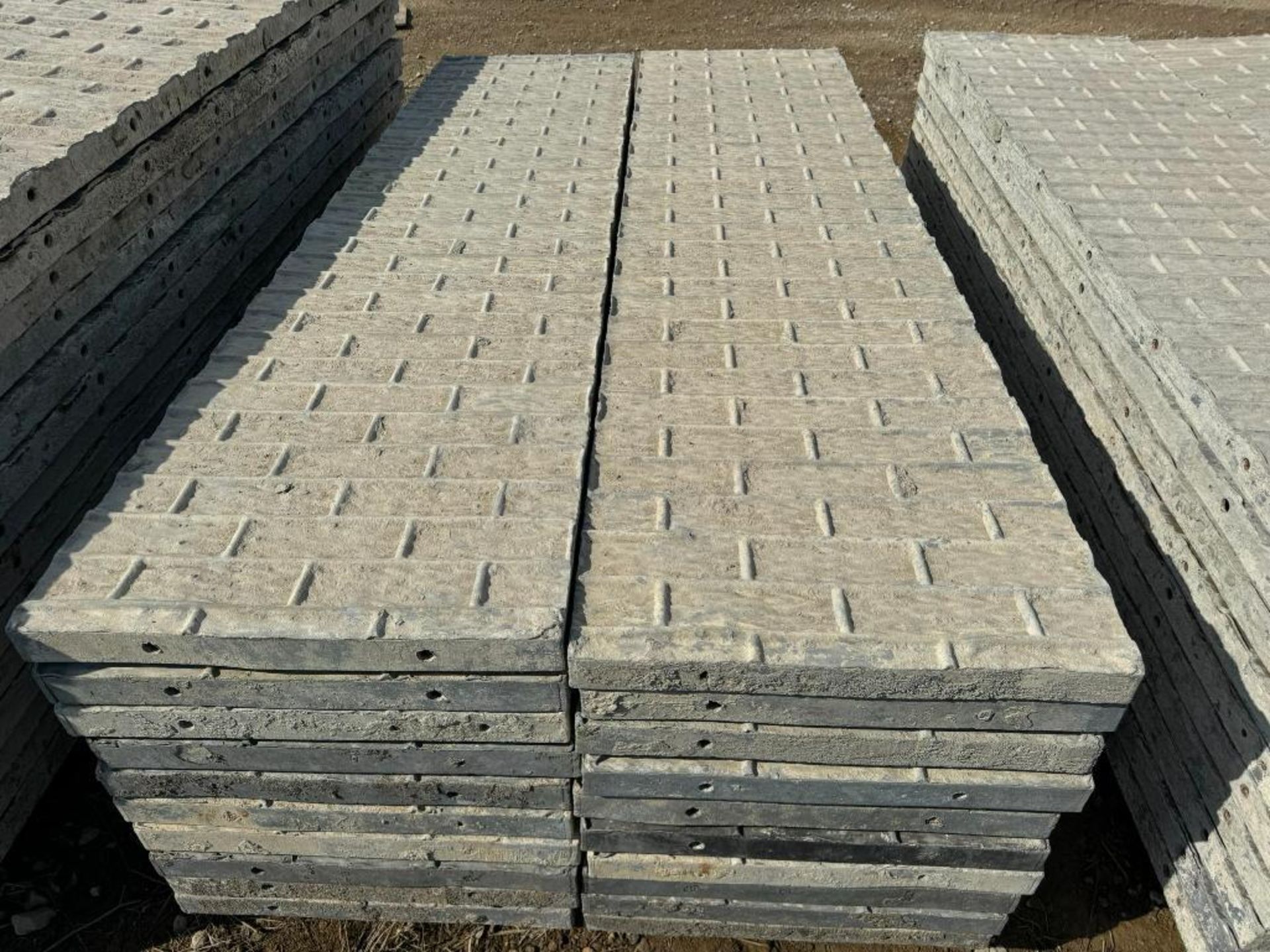 (20) 24" x 8' Textured Brick Aluminum Concrete Forms - Image 5 of 5
