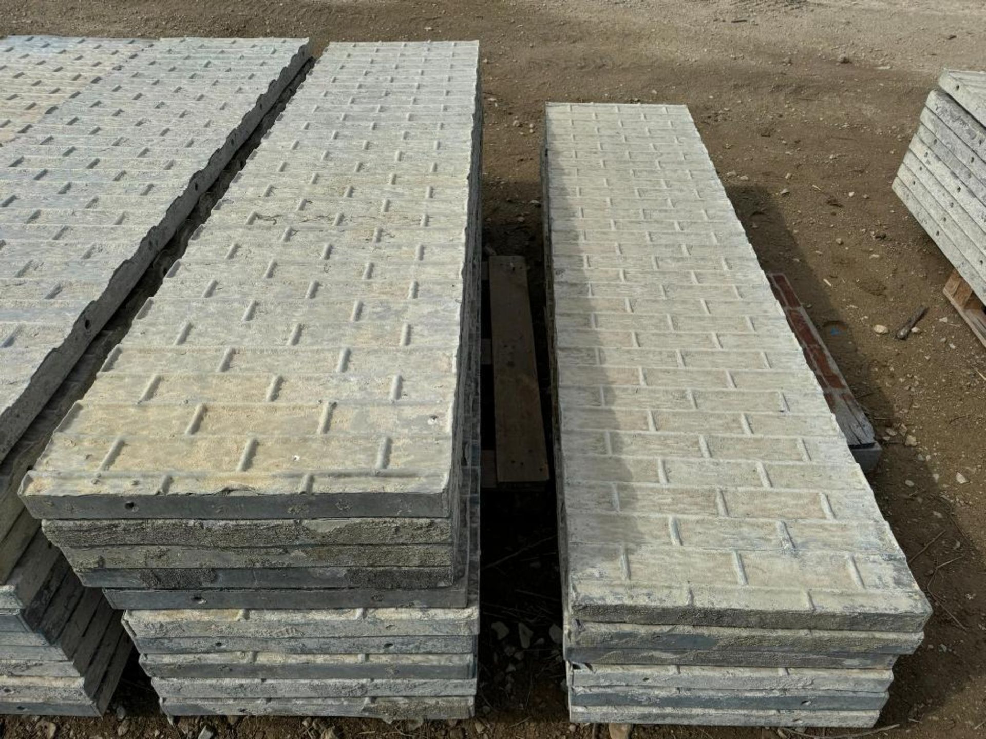(16) 24" x 8' Textured Brick Aluminum Concrete Forms - Image 5 of 5