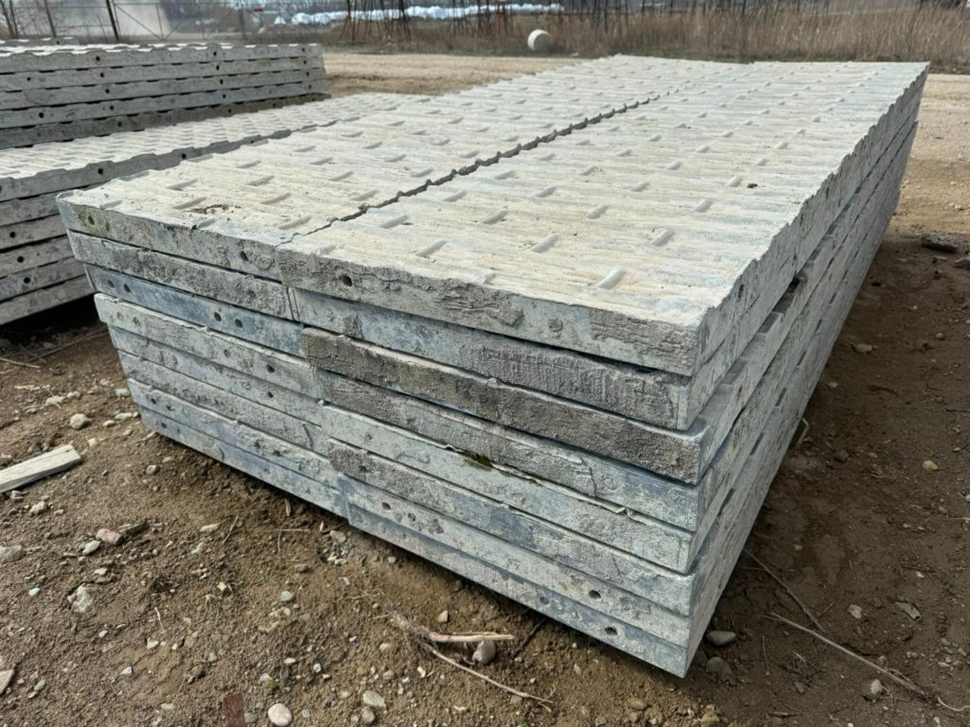 (16) 23" x 8' Textured Brick Aluminum Concrete Forms - Image 3 of 5