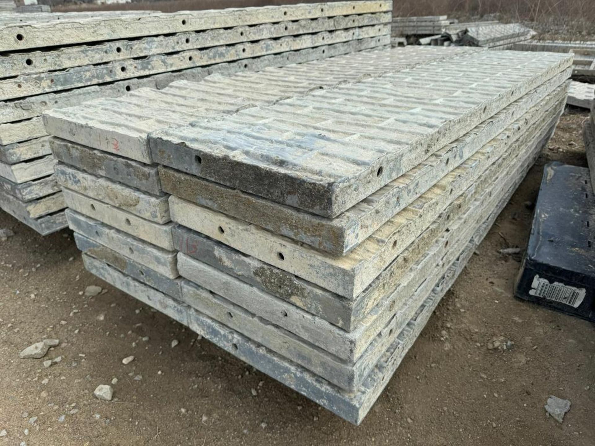 (14) 18" x 8' Textured Brick Aluminum Concrete Forms