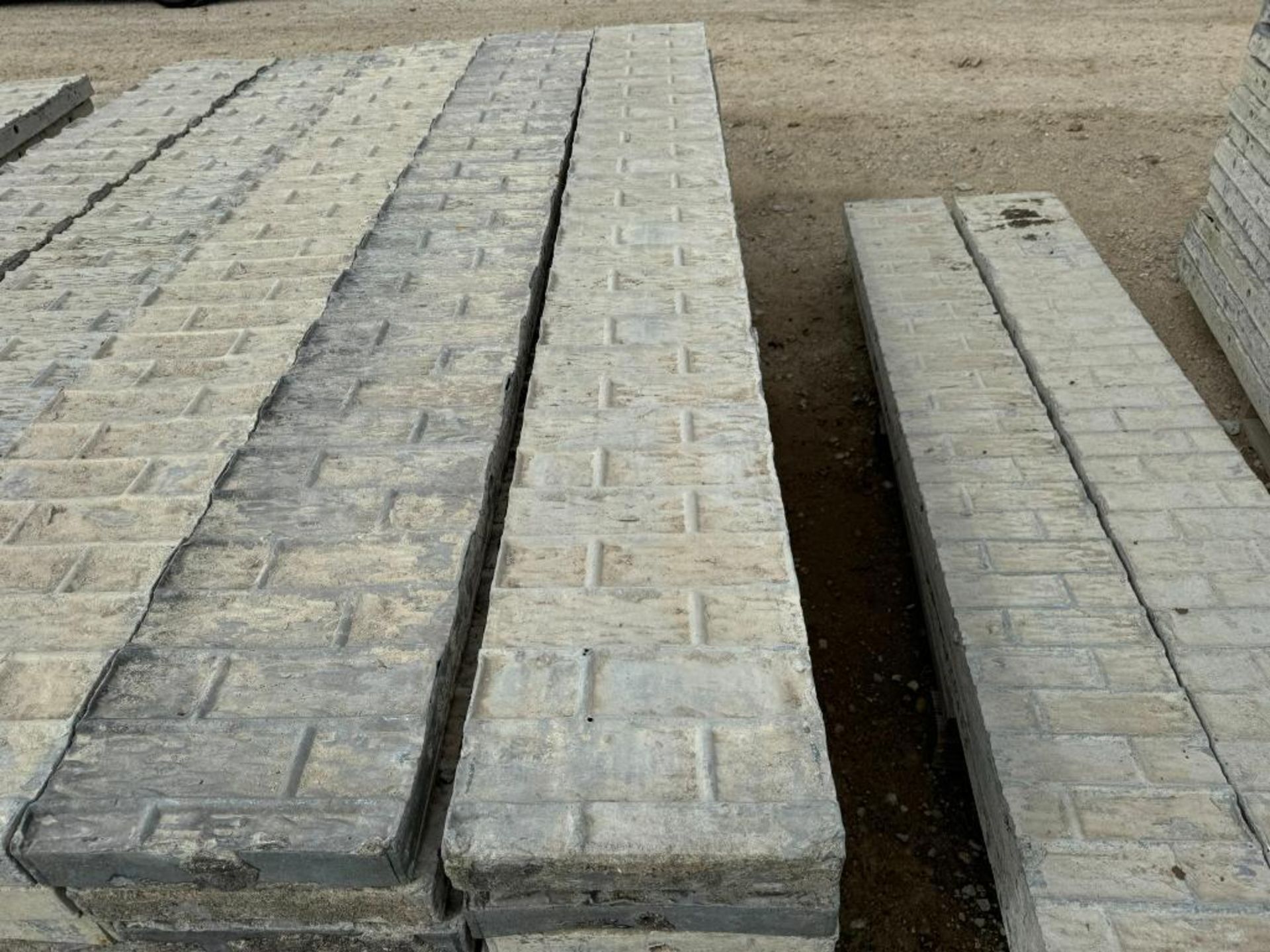 (10) 12" x 8' Textured Brick Aluminum Concrete Forms - Image 4 of 4