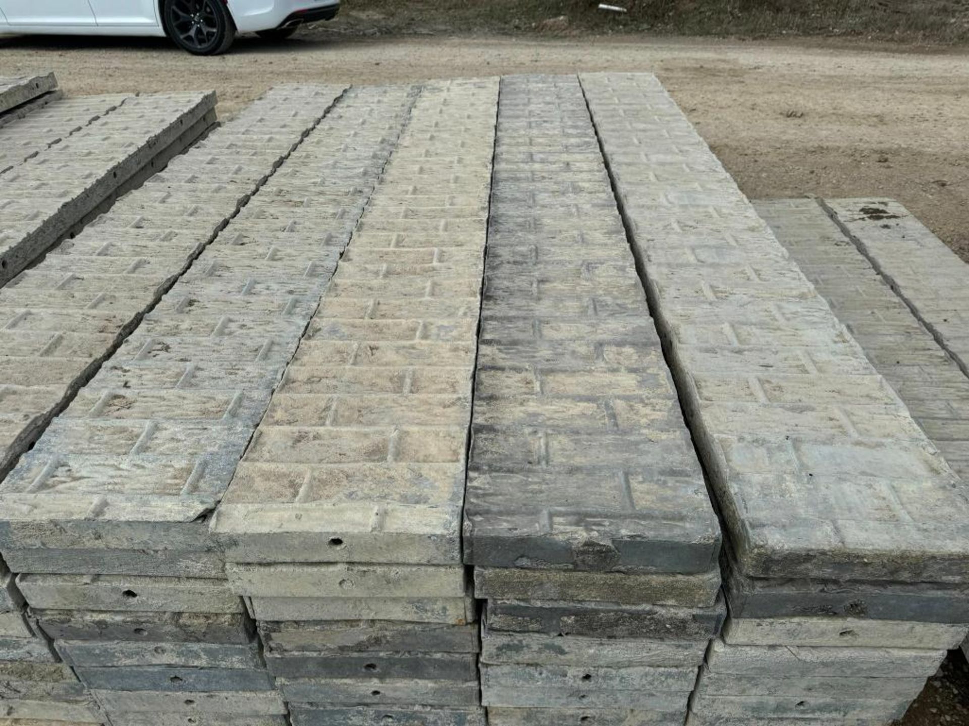 (20) 12" x 8' Textured Brick Aluminum Concrete Forms - Image 3 of 3