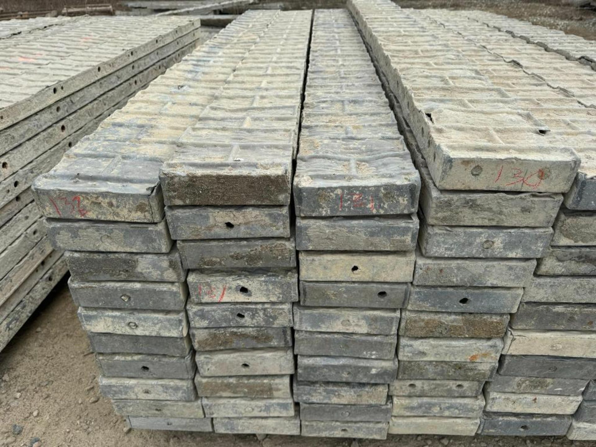 (20) 8" x 8' Textured Brick Aluminum Concrete Forms