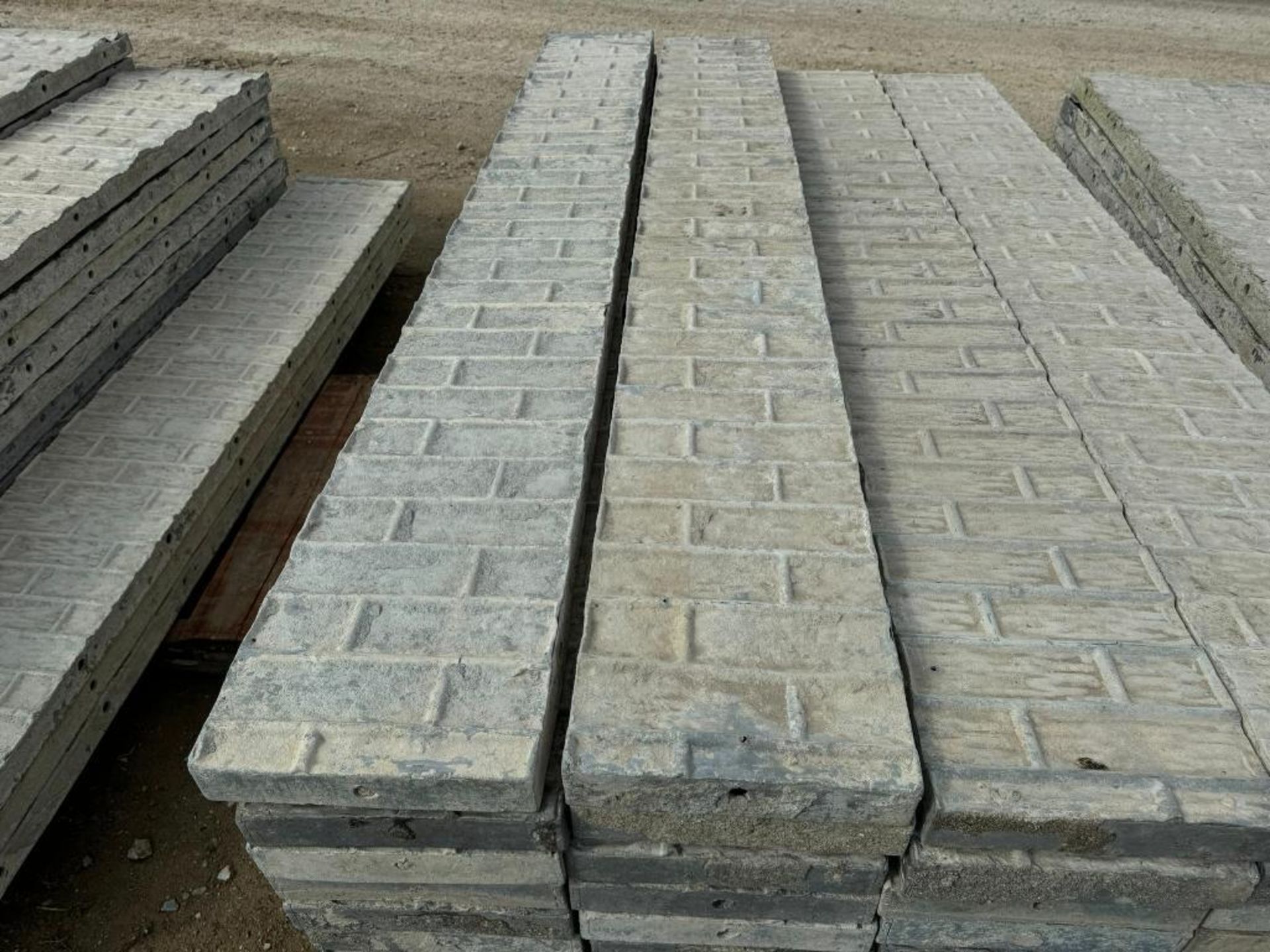 (22) 12" x 8' Textured Brick Aluminum Concrete Forms - Image 5 of 5