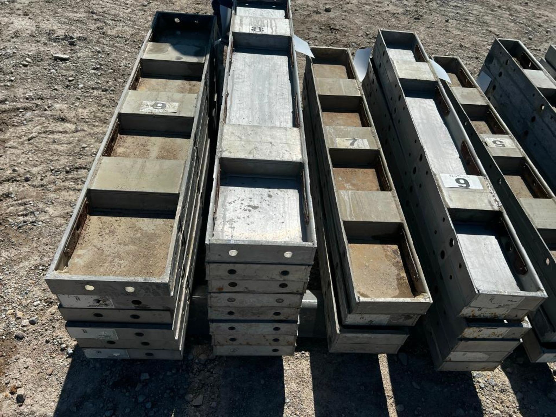 (8) 8" x 4' Western Smooth Aluminum Concrete Forms