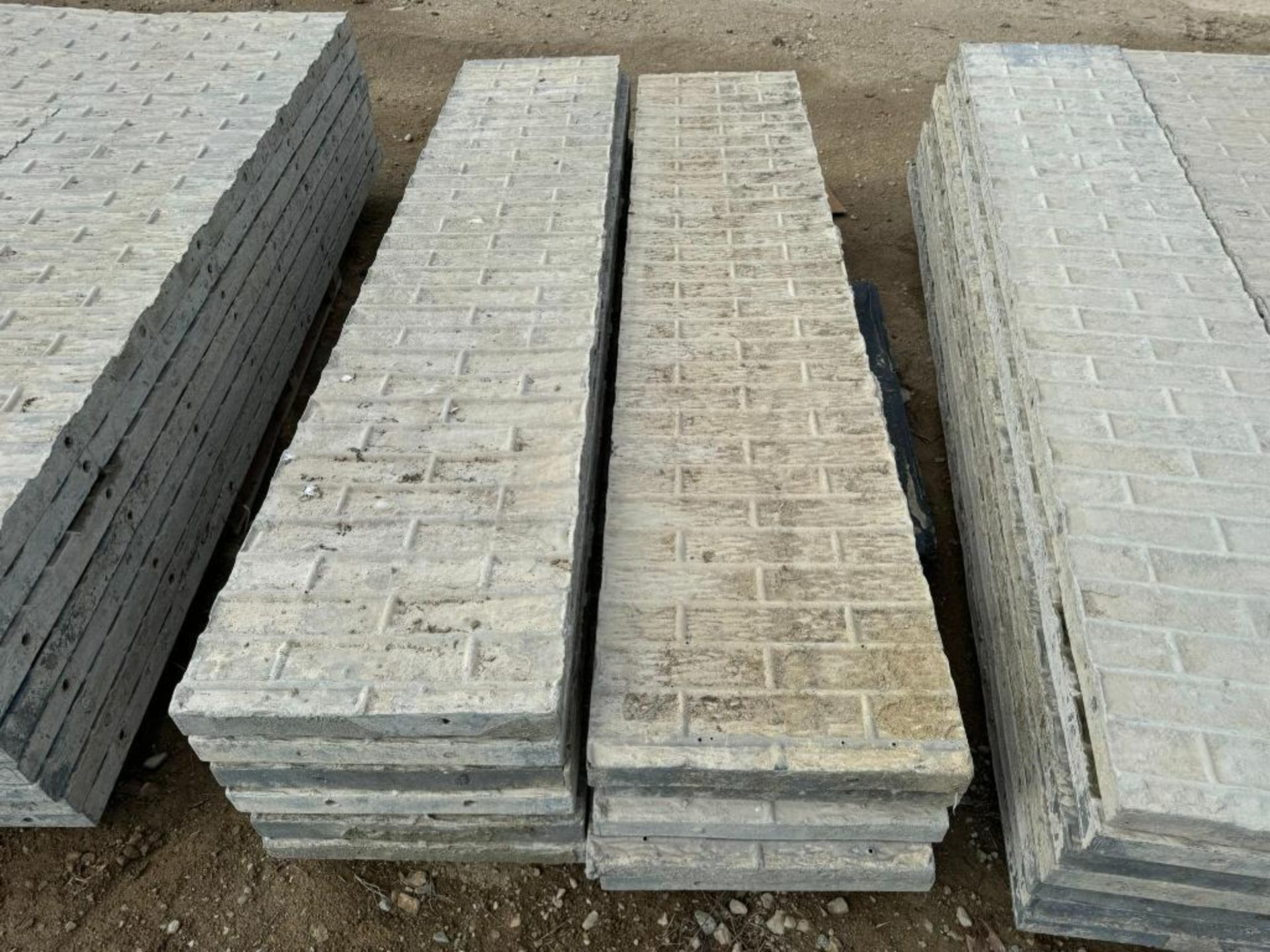 (11) 20" x 8' Textured Brick Aluminum Concrete Forms - Image 5 of 5